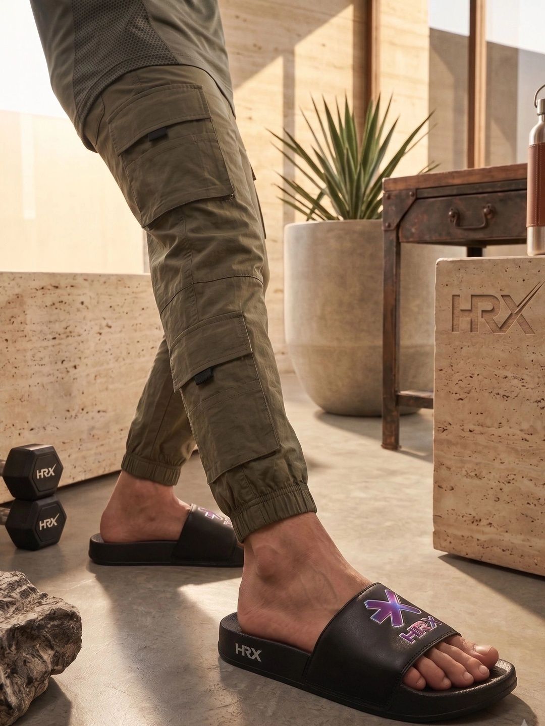 HRX by Hrithik Roshan Men Printed Sliders