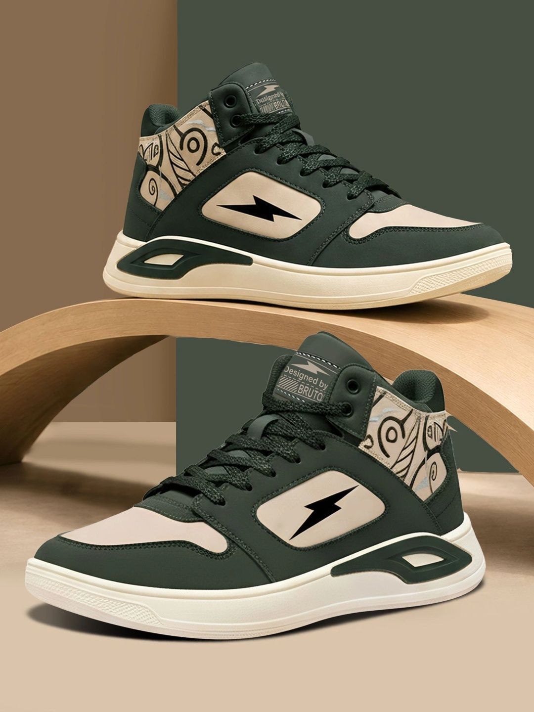 Bruton Men High-Top Walking Non-Marking Shoes