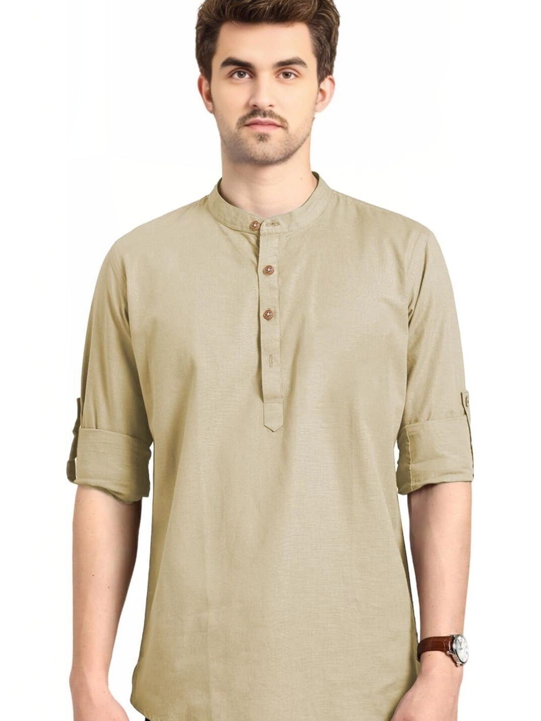Amrit Trending Men Pack of 2 Cotton Mandarin Collar Kurta