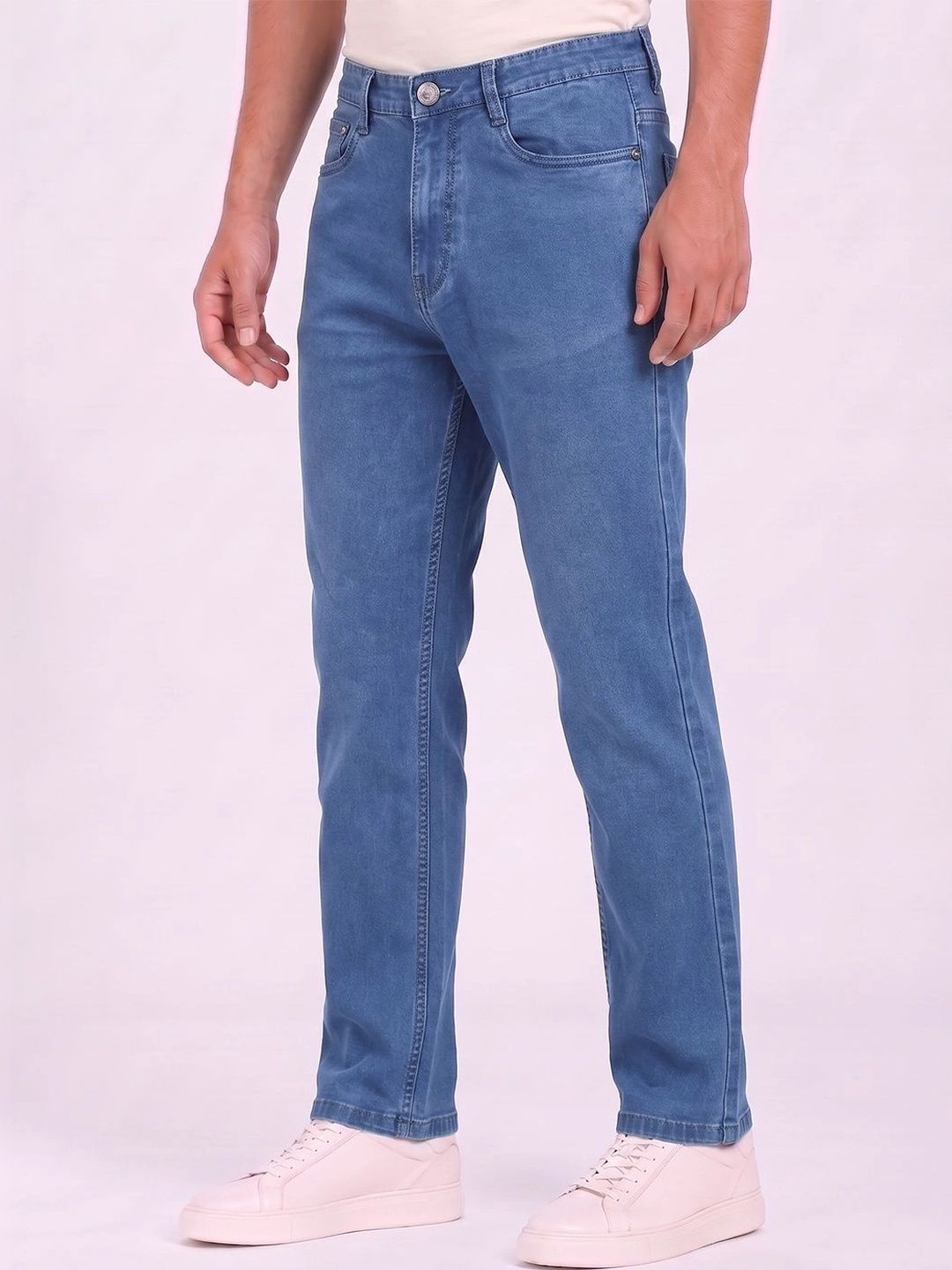 THUNDER JEANS Men Regular Fit Mid-Rise Stretchable Jeans