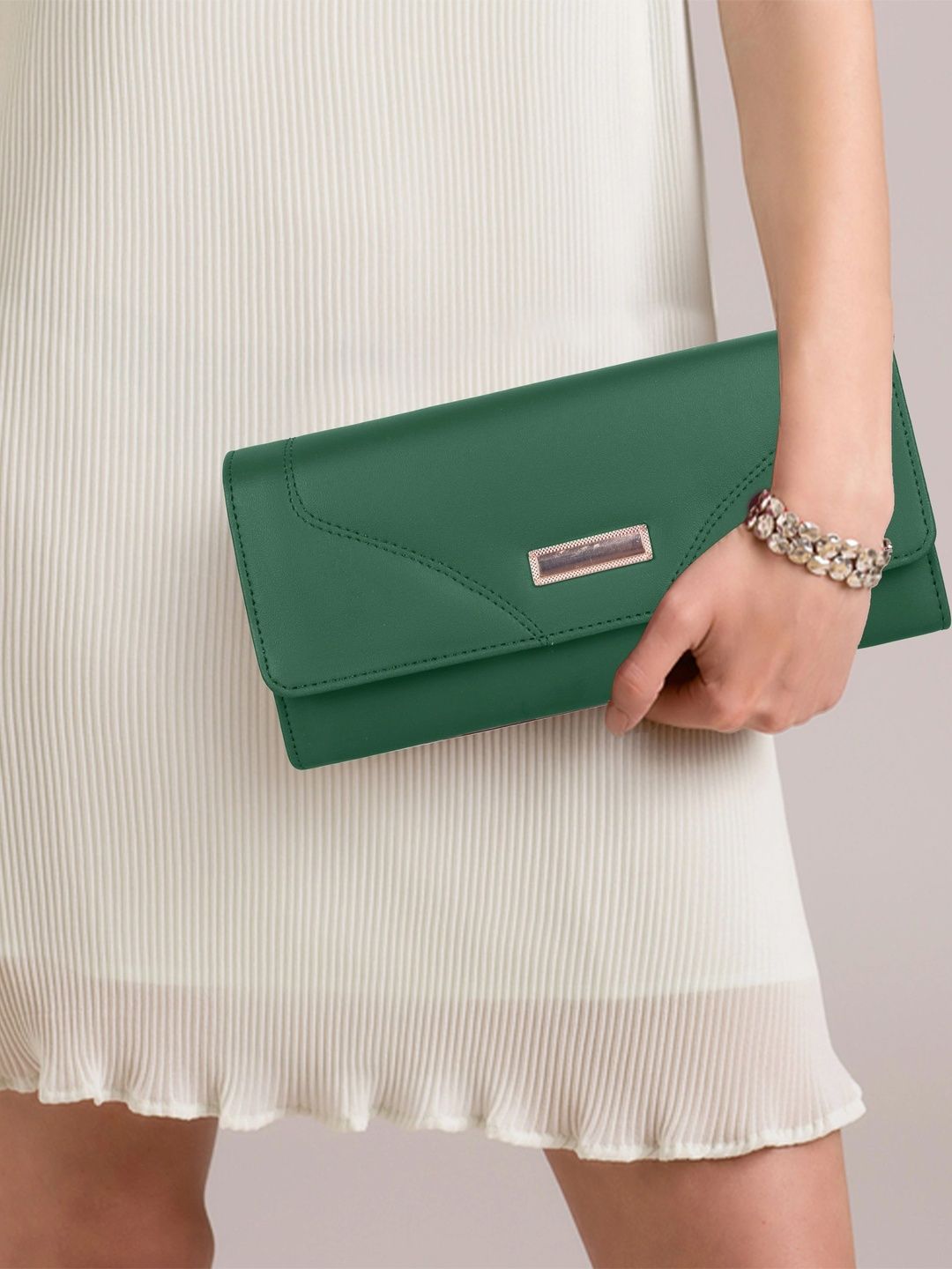 VARION Embellished Envelope Clutch