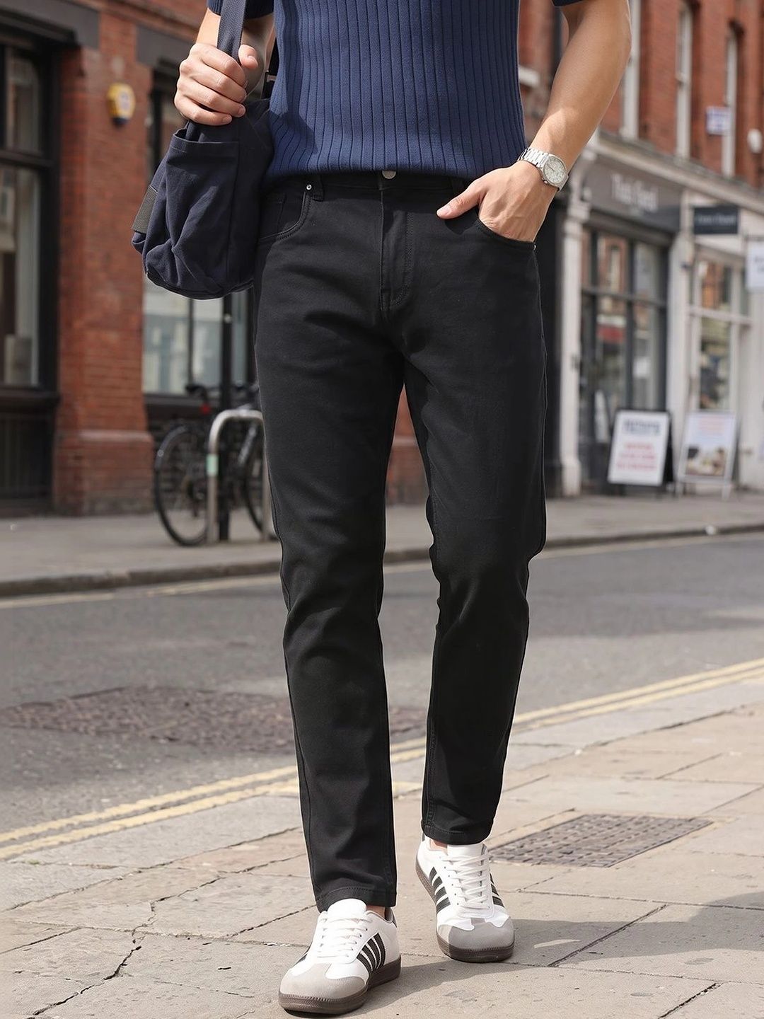 Thomas Scott Men Smart Slim Fit Mid-Rise Stretchable Jeans