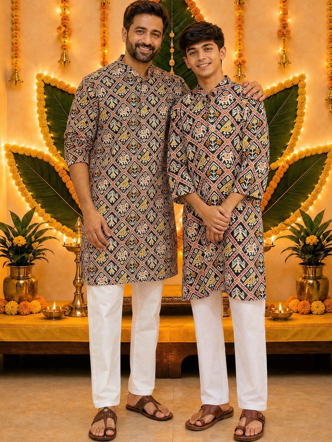 VASTRAMAY Men Ethnic Motifs Printed Kurta