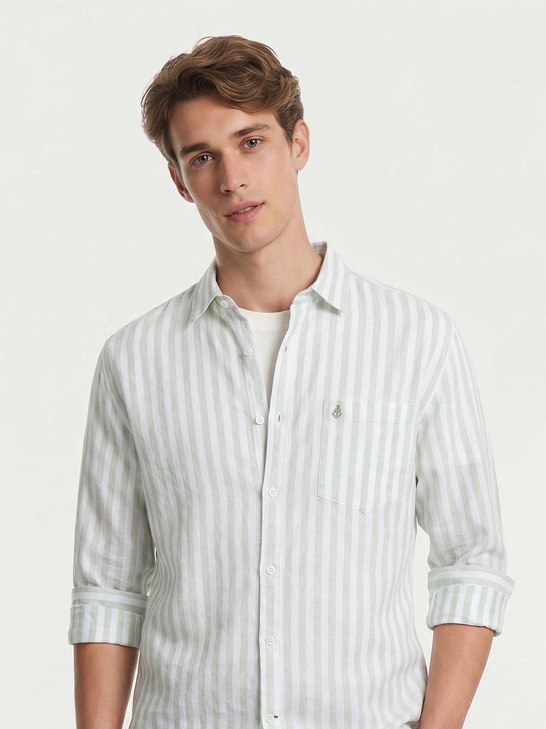 Mast & Harbour Soft Touch Stripe Shirt