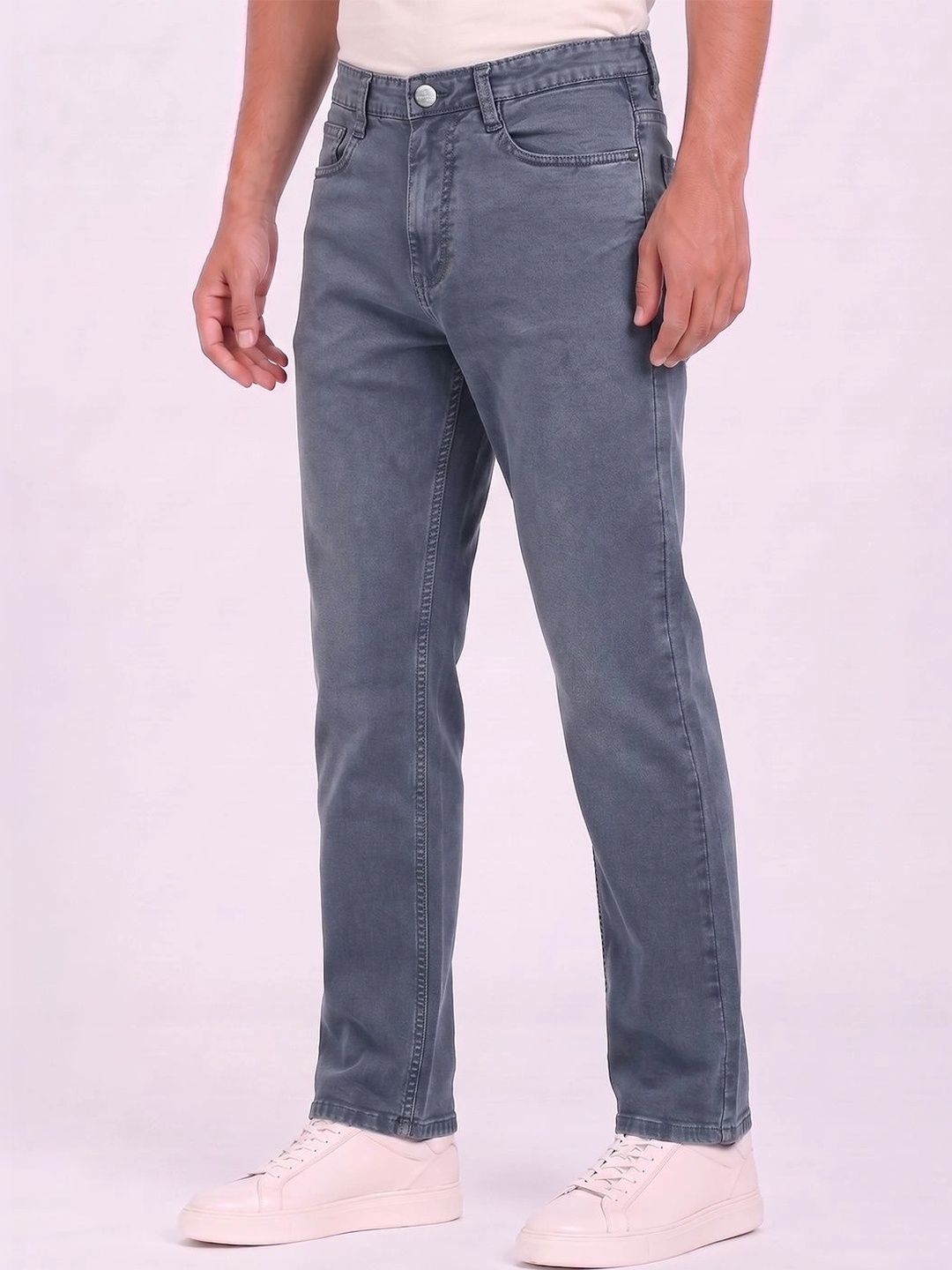 THUNDER JEANS Men Regular Fit Mid-Rise Stretchable Jeans