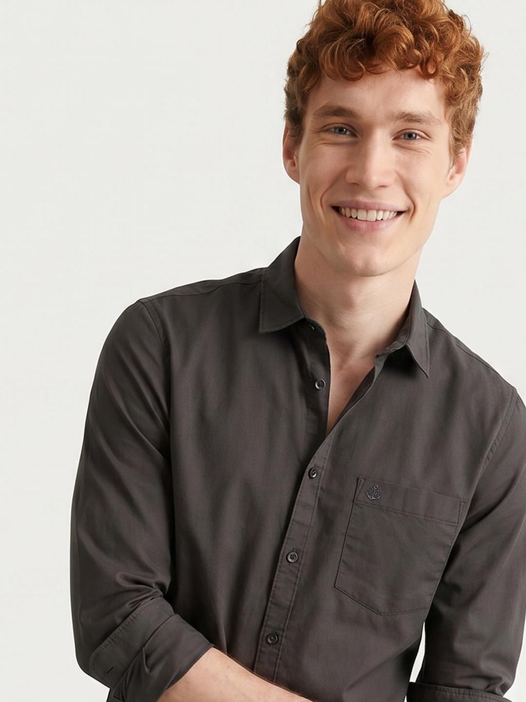 Mast & Harbour Easy Drape Brown Shirt