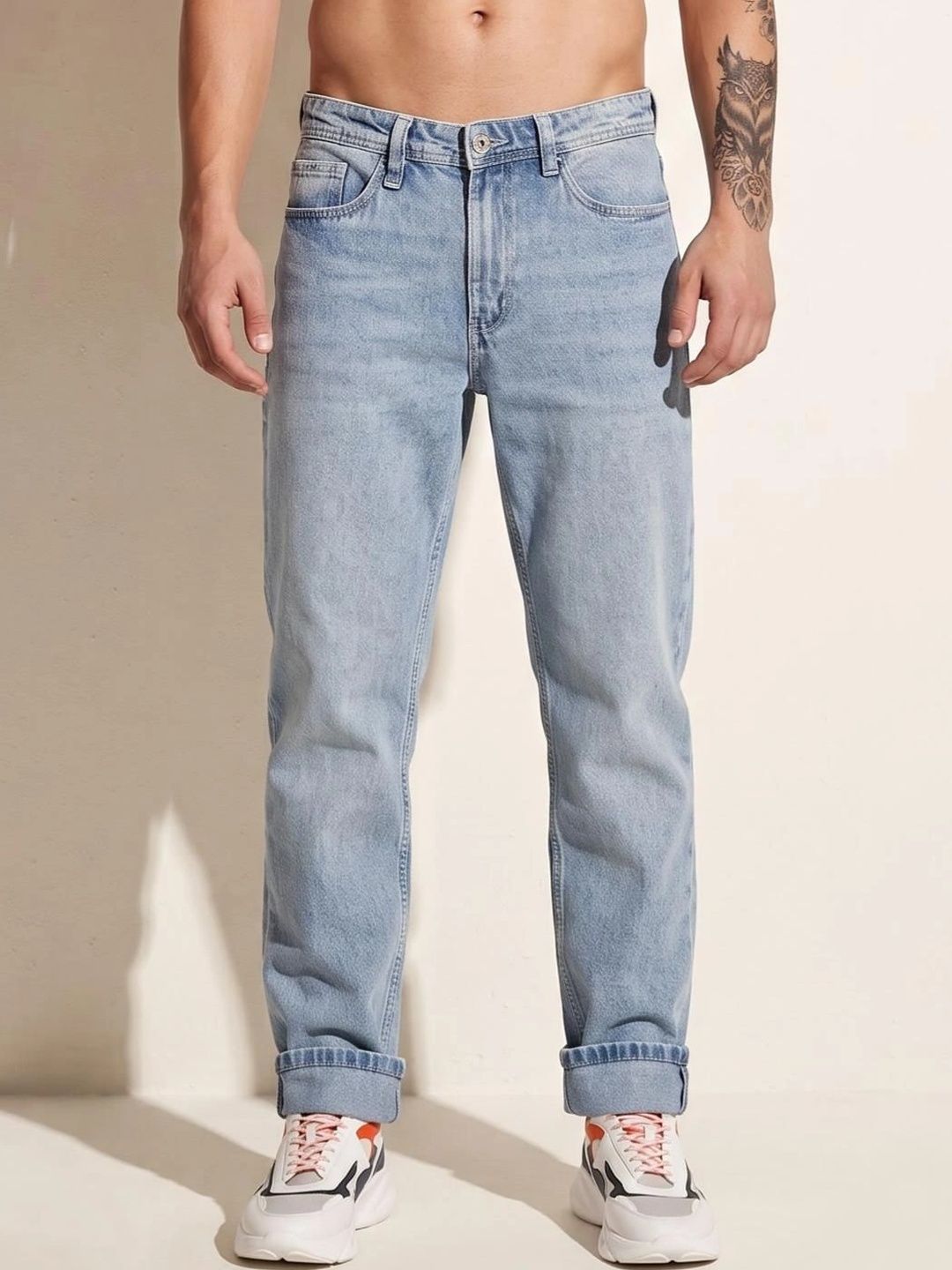 Roadster Men Relaxed Fit Mid-Rise Light Fade Jeans