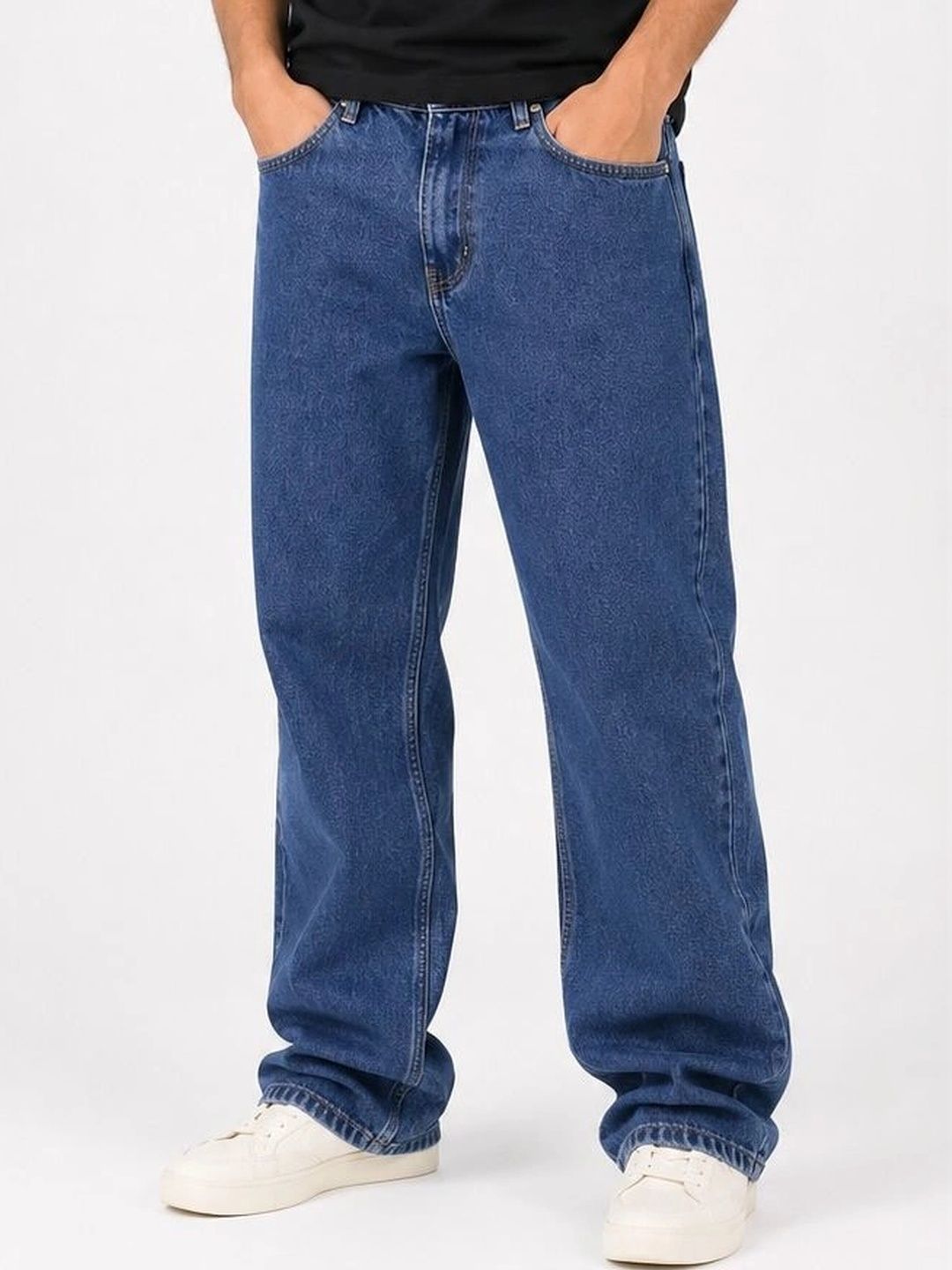 MQ Denim Men Straight Fit Mid-Rise Jeans