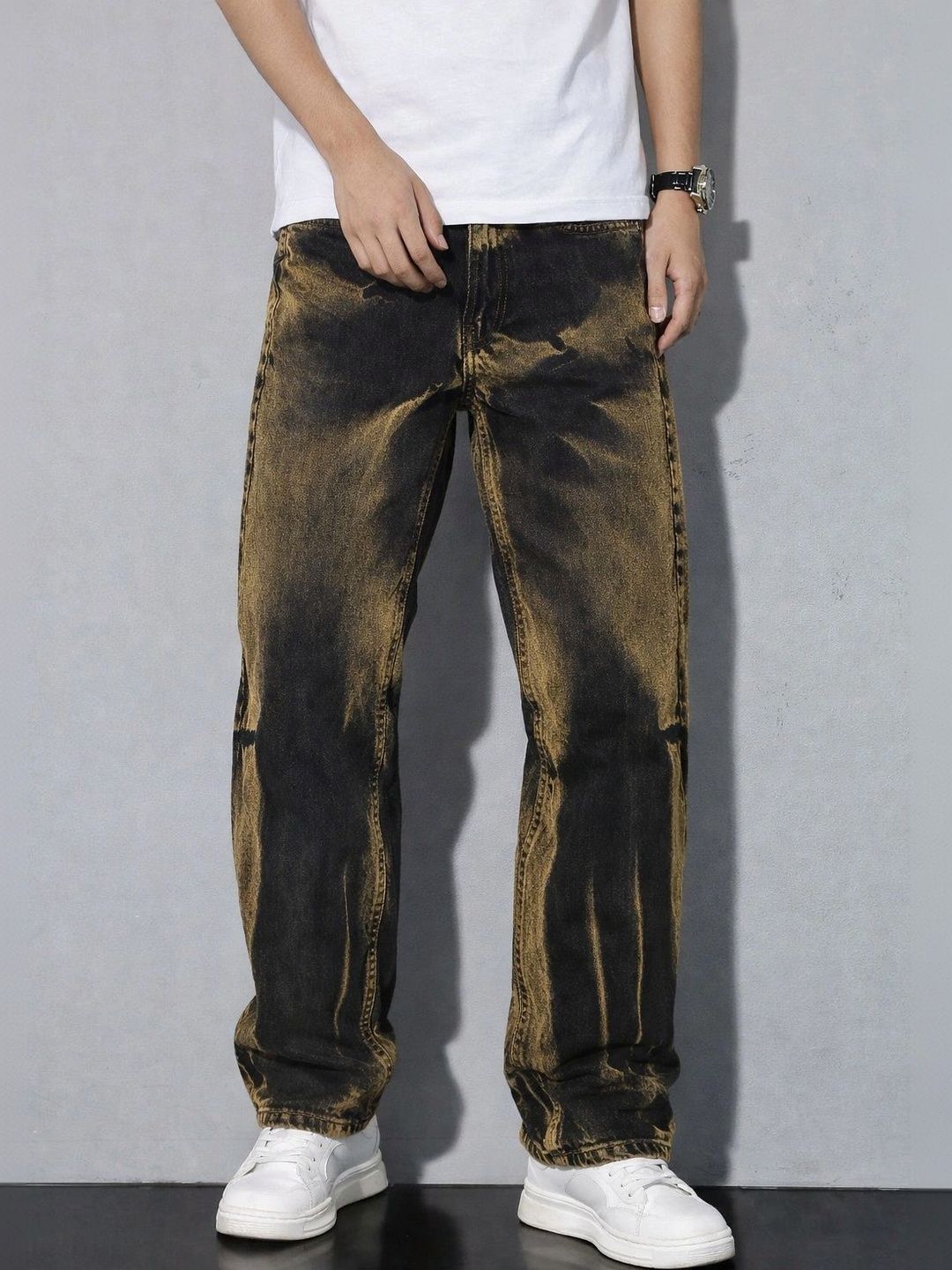 VERTICALS Men Straight Fit Mid-Rise Jeans