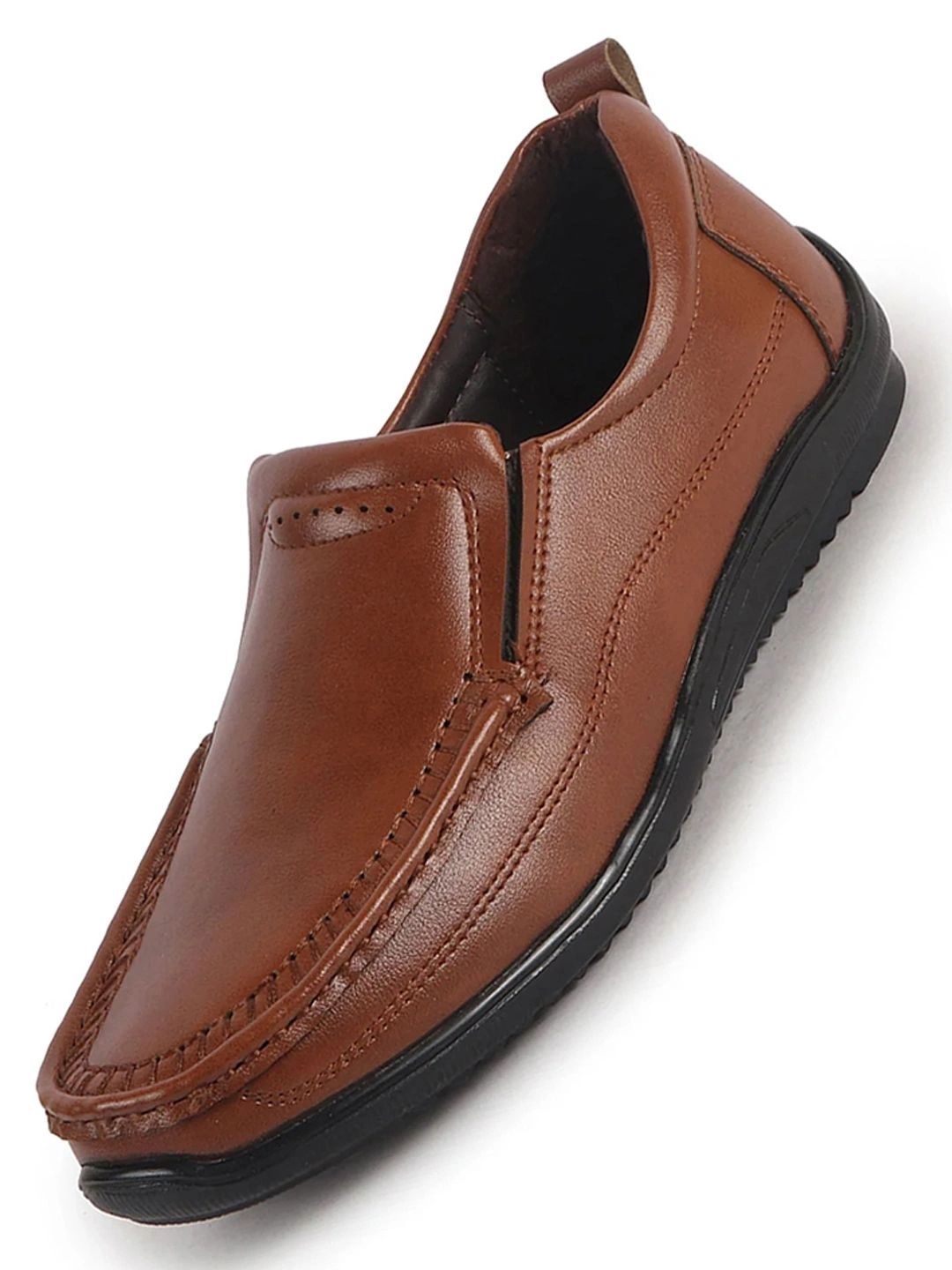 FAUSTO Men Round Toe Formal Slip-On Shoes