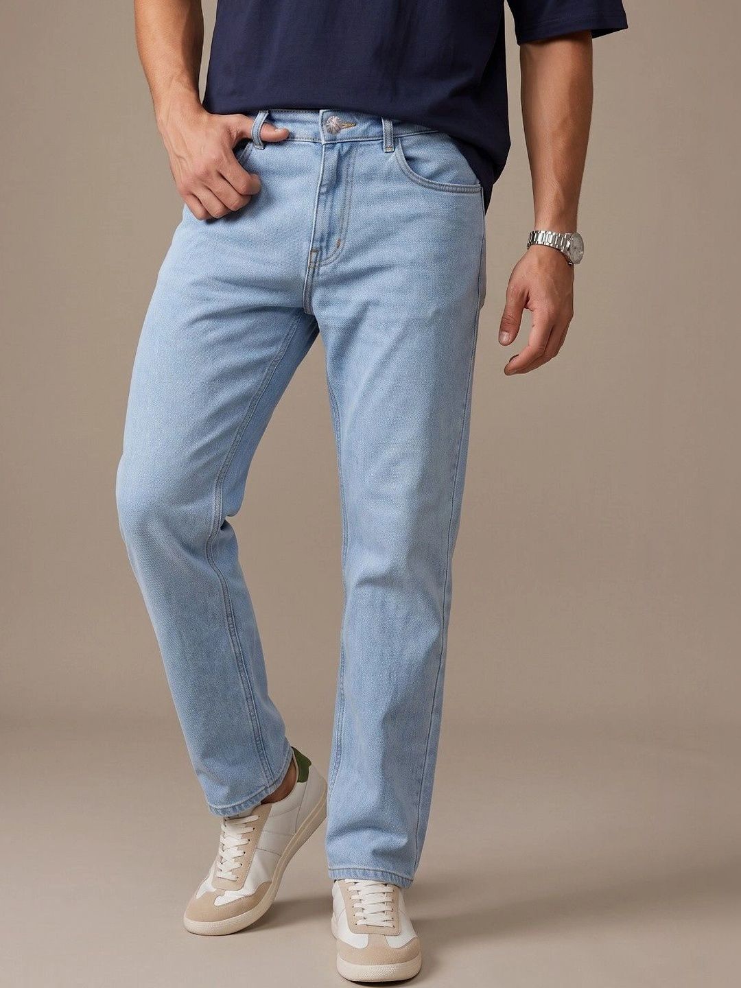 Kook N Keech Men Classic Regular Fit Mid-Rise Stretchable Jeans