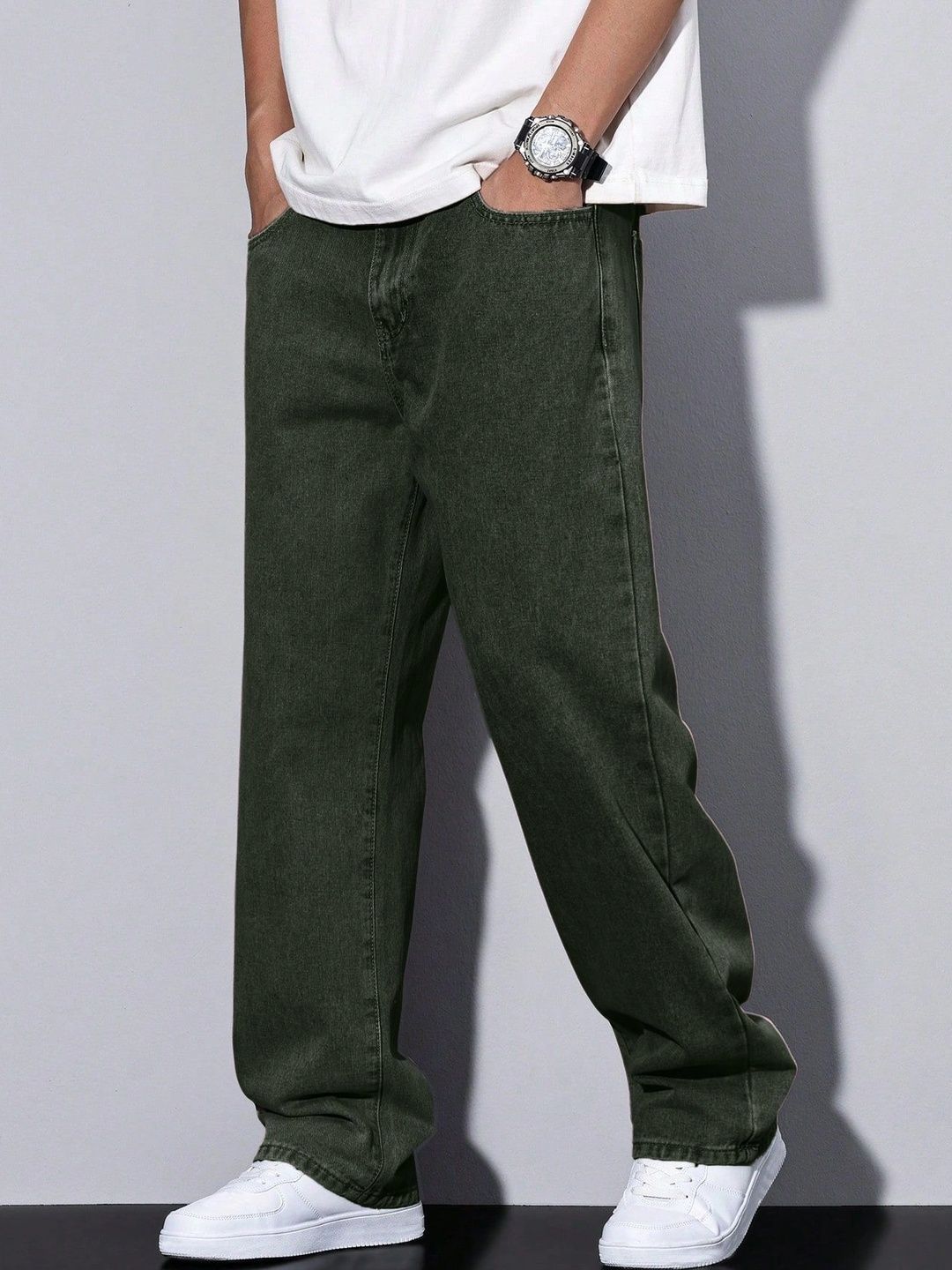 PLUS 91 Men Smart Straight Fit Mid-Rise Jeans