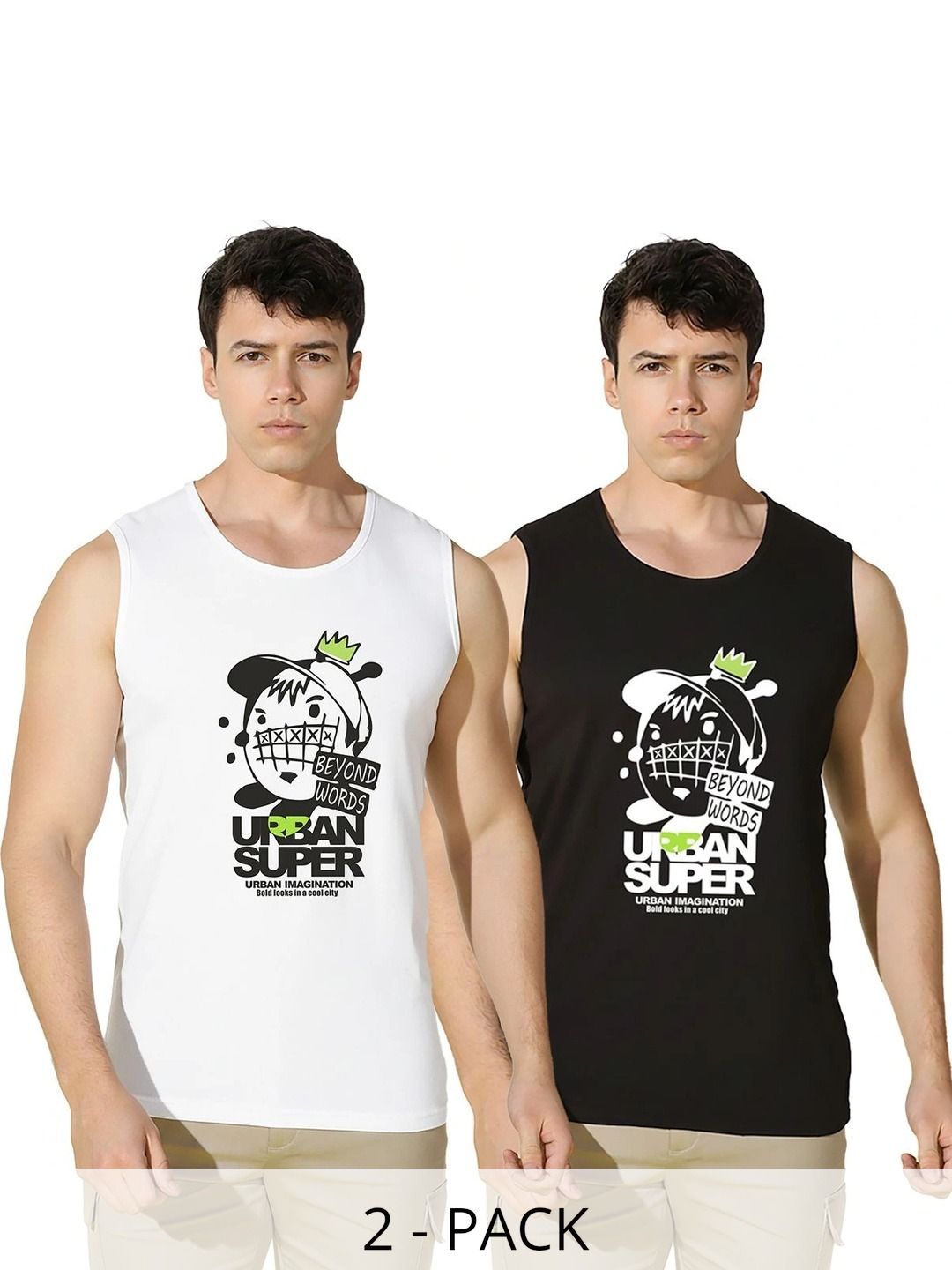 MINISTRY OF FRIENDS Men Pack Of 2 Printed T-shirt