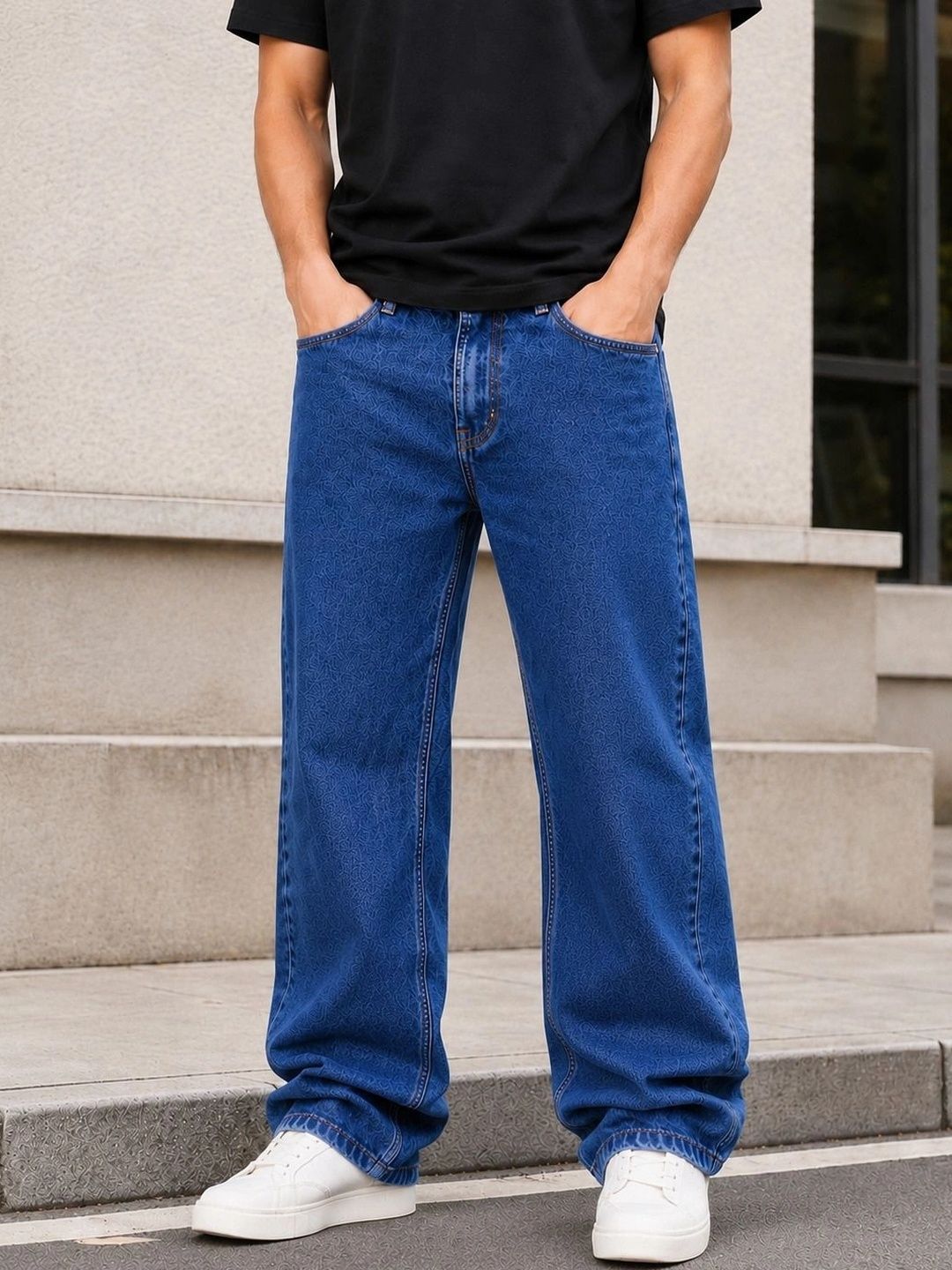 MQ Denim Men Straight Fit Mid-Rise Jeans
