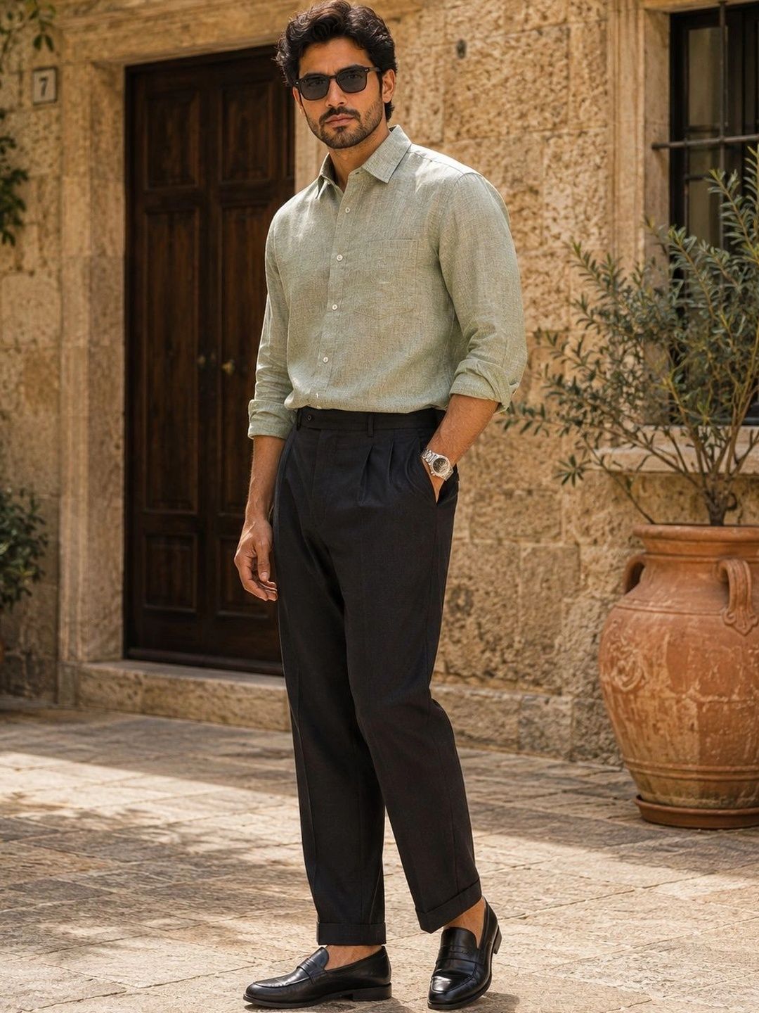 Threadsky Men Classic Casual Shirt