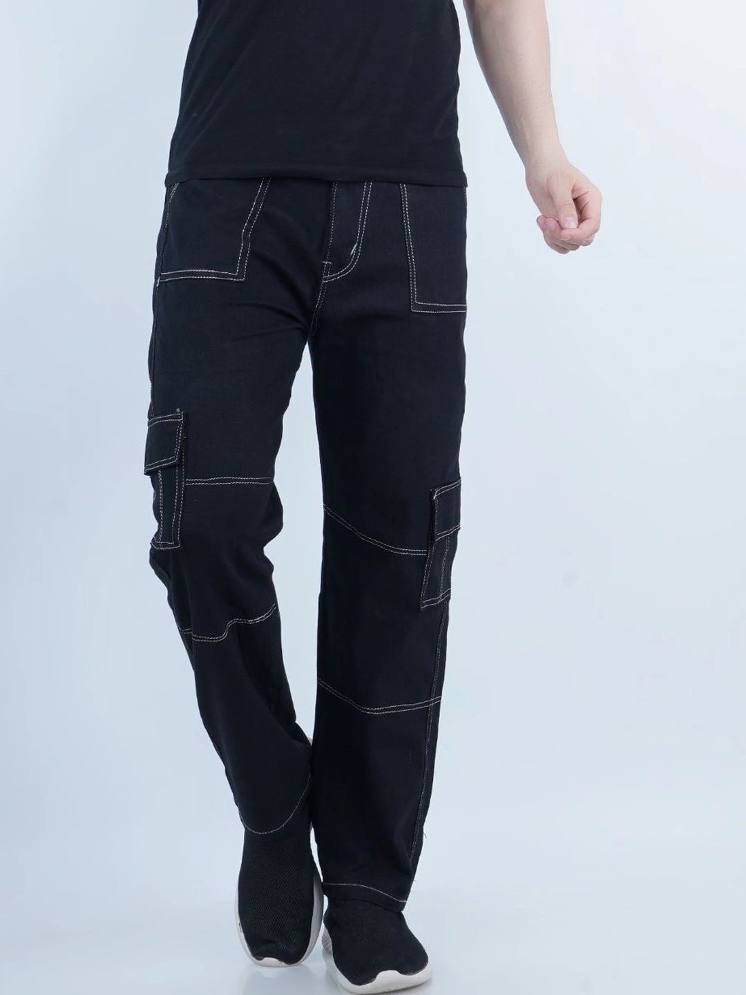 R.Code by The Roadster Life Co. Men Classic Relaxed Fit Mid-Rise Stretchable Jeans