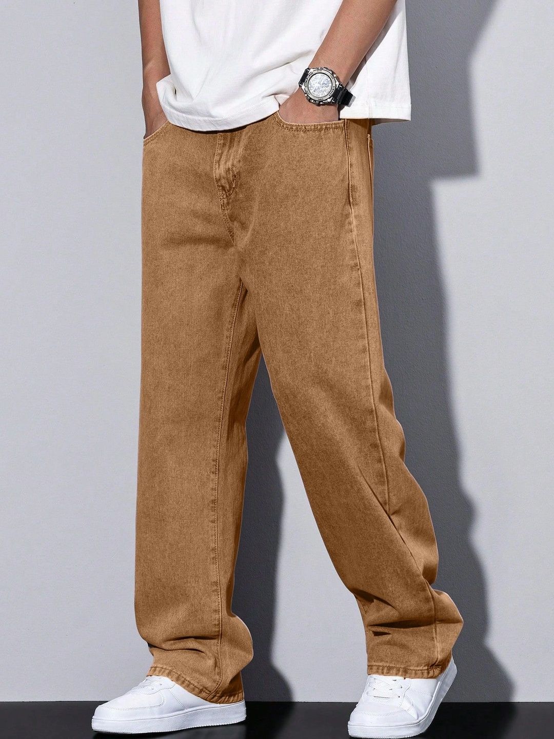 PLUS 91 Men Smart Straight Fit Mid-Rise Jeans