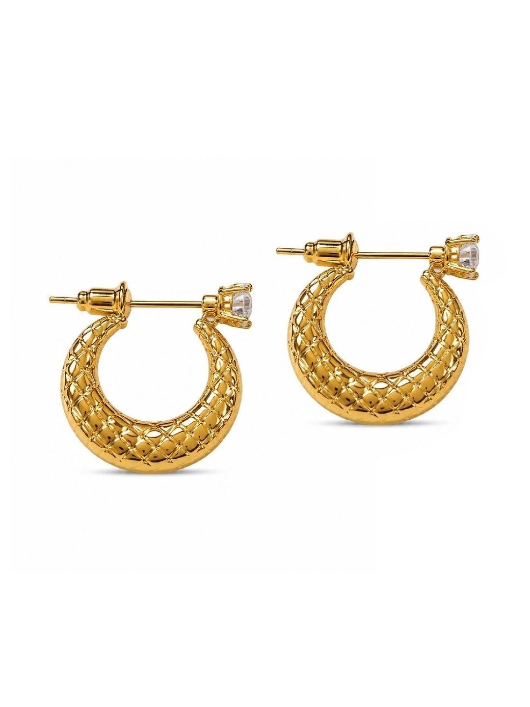 Adhvik Circular Half Hoop Earrings