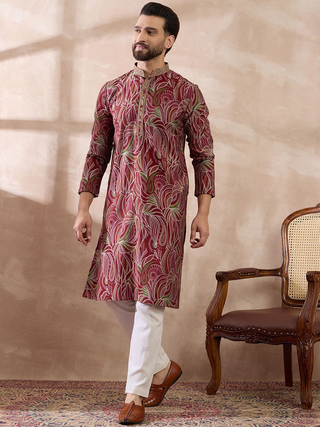 Ethnic Bay Men Printed Summer Sheers Kurta