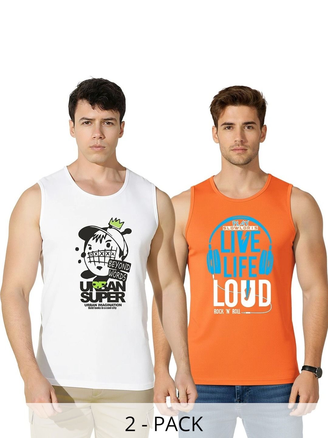 MINISTRY OF FRIENDS Men Pack of 2 Printed T-shirt