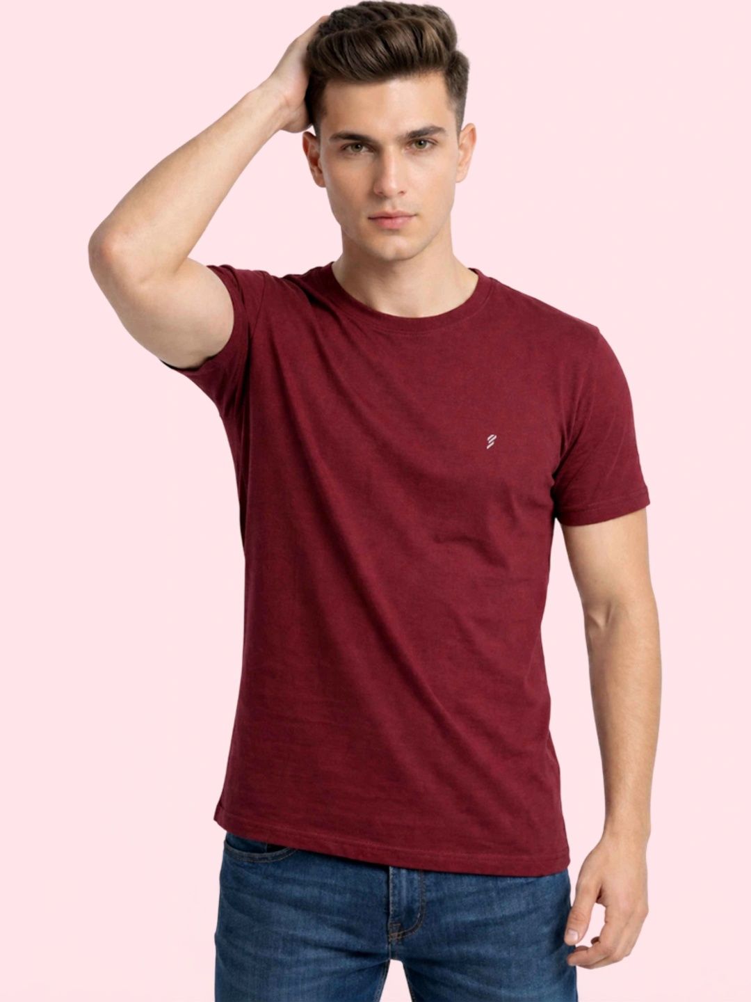 EXCELLO Men Brand Logo T-shirt