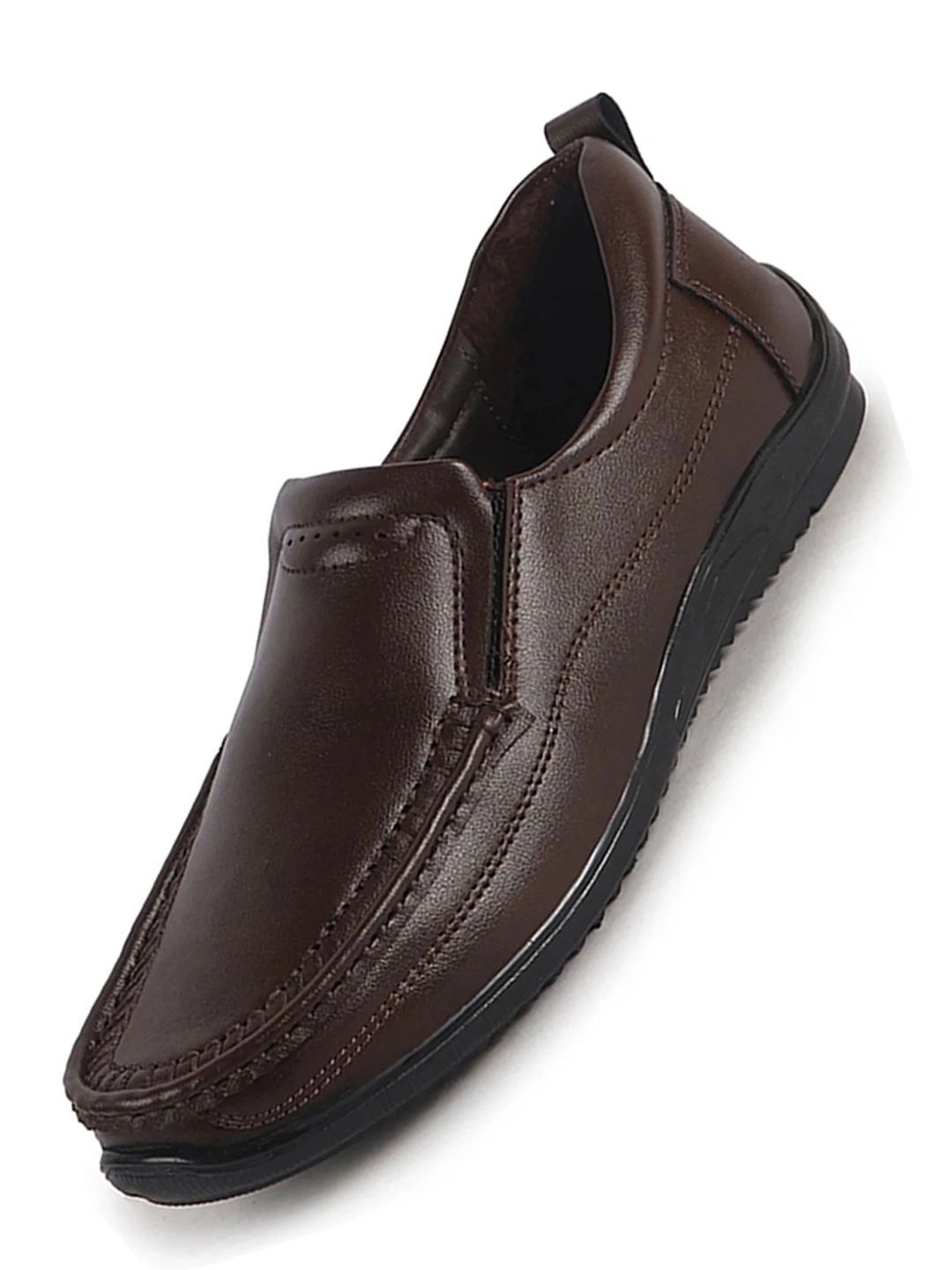 FAUSTO Men PU Round Toe  Loafers Formal Shoes