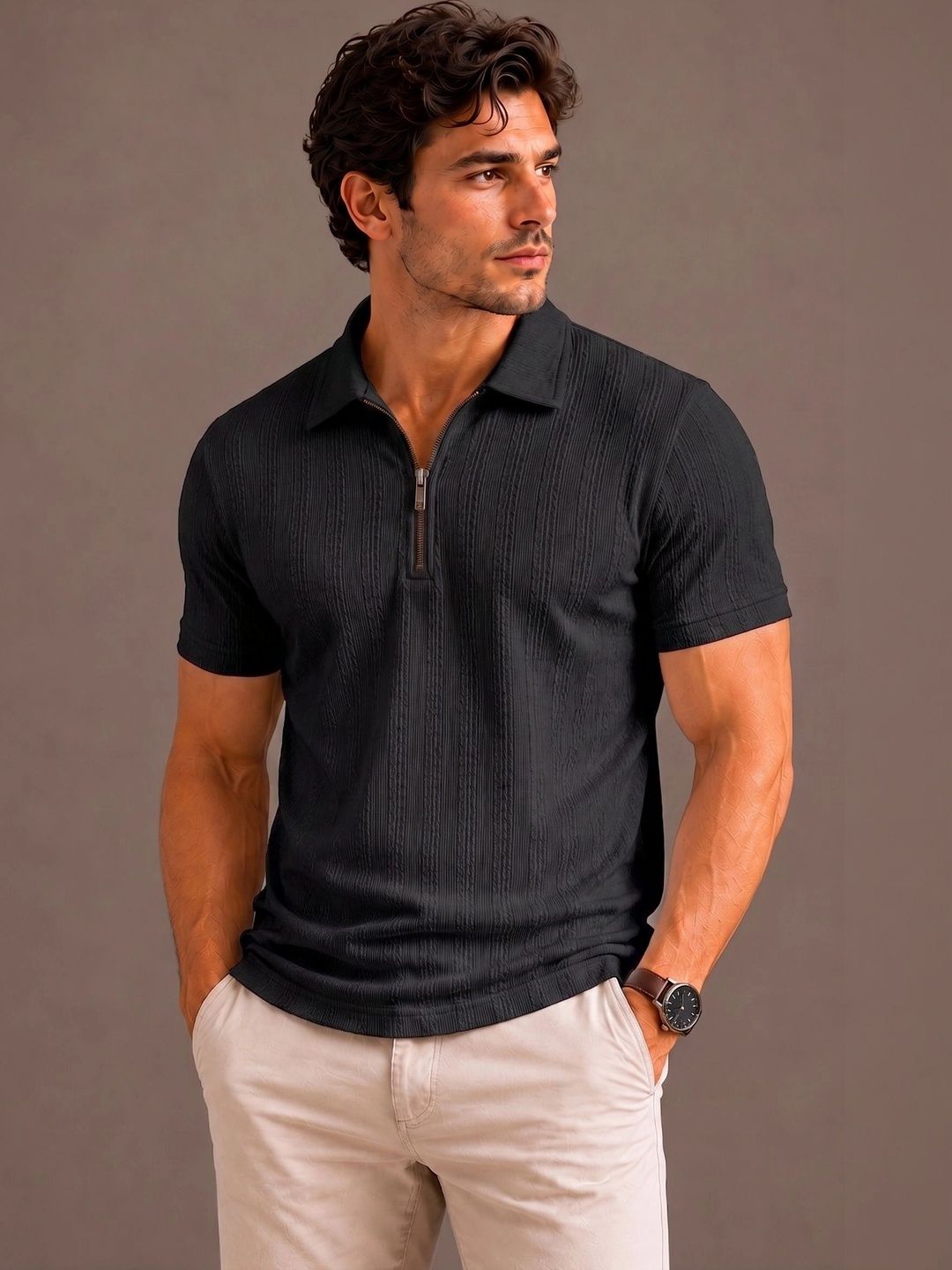 Metronaut Men Polo Collar T-shirt