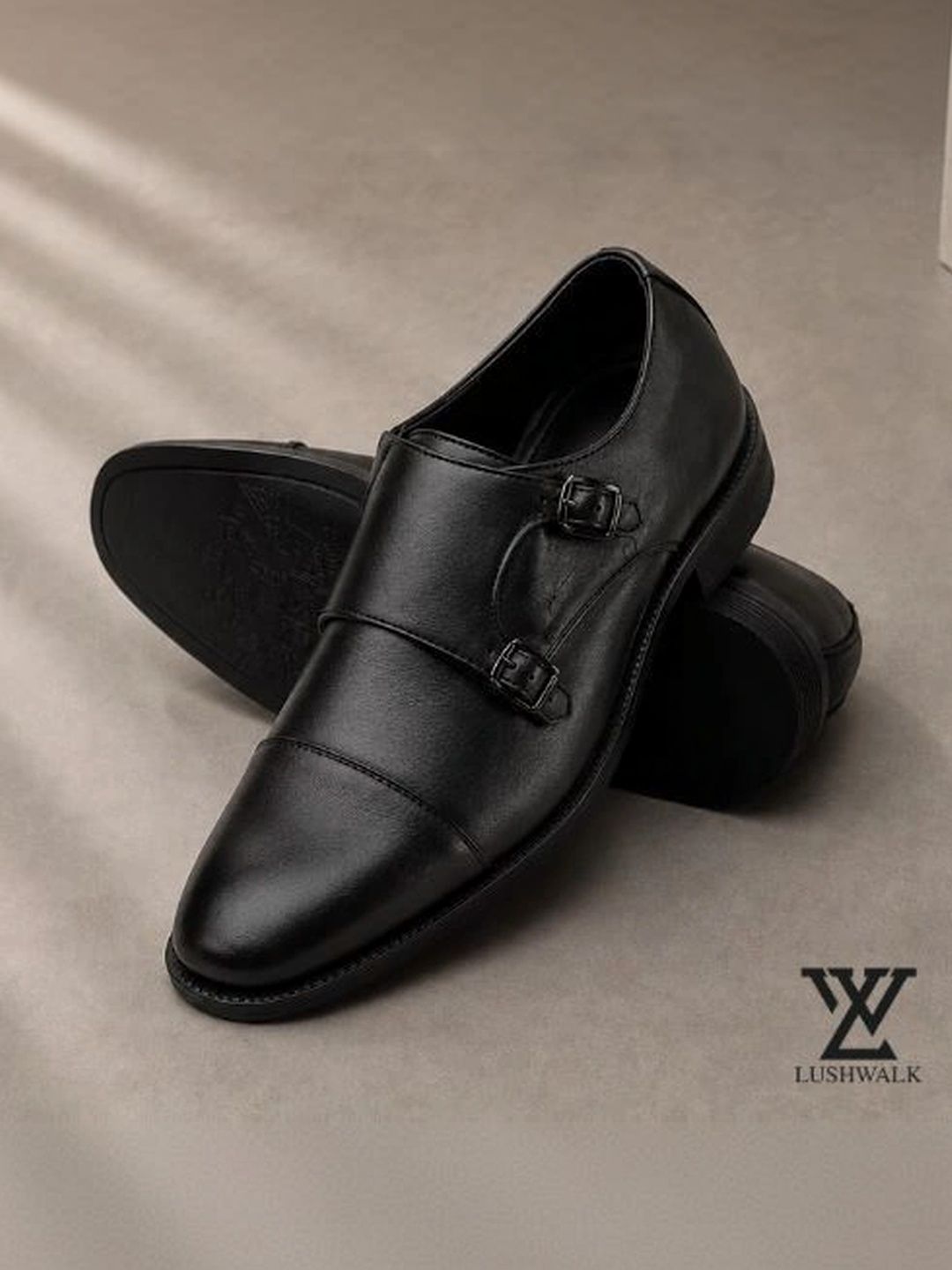 Lushwalk Men Leather Round-Toe Formal Shoes