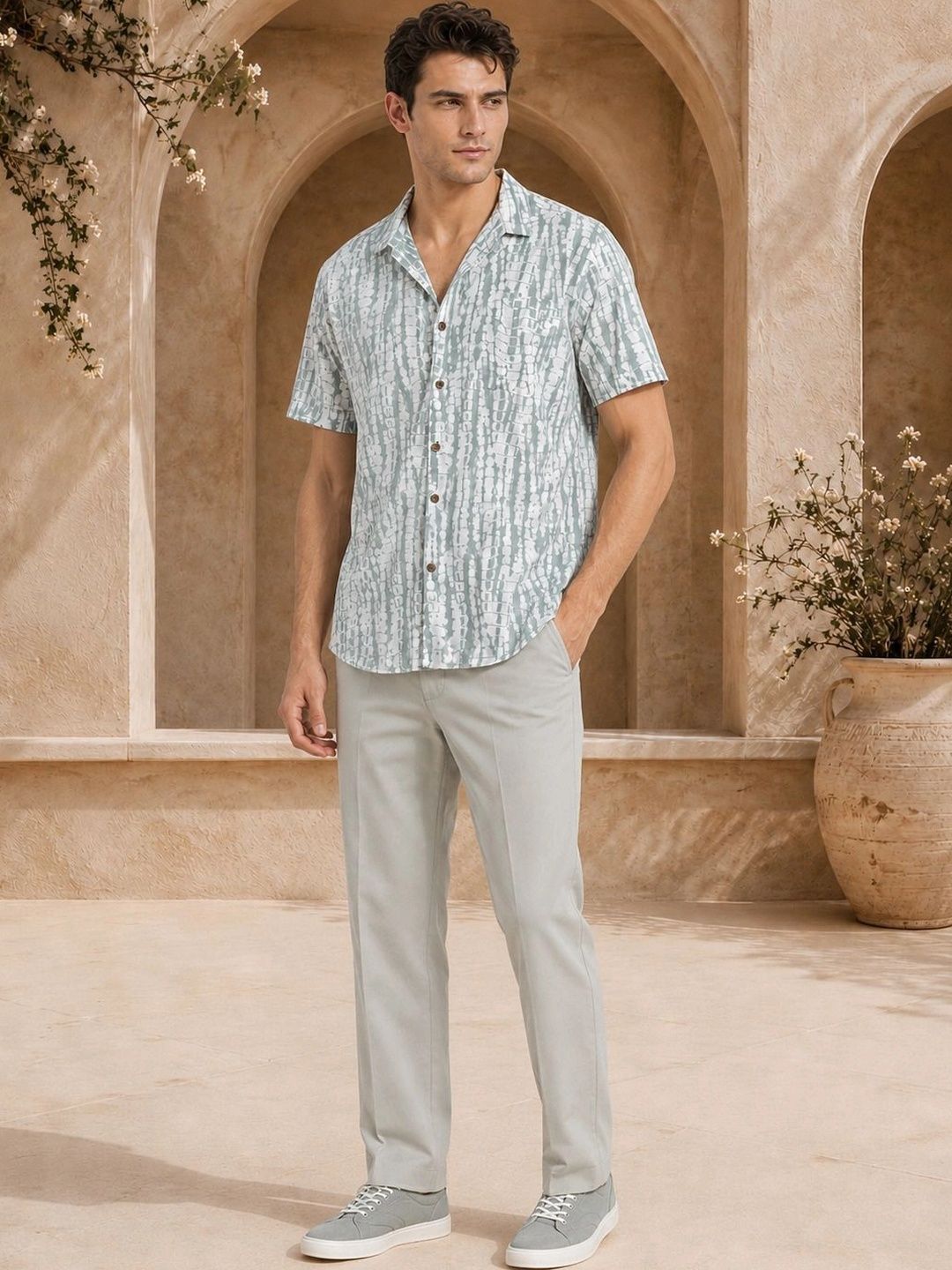 Anouk Men Printed Cotton Smart Casual Shirt