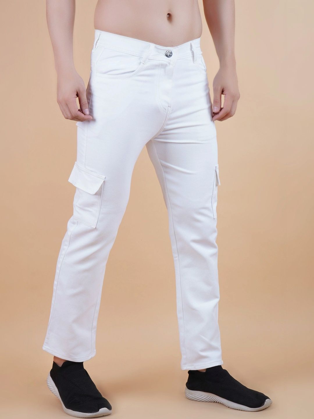 R.Code by The Roadster Life Co. Men Classic Regular Fit Mid-Rise Coated Stretchable Jeans
