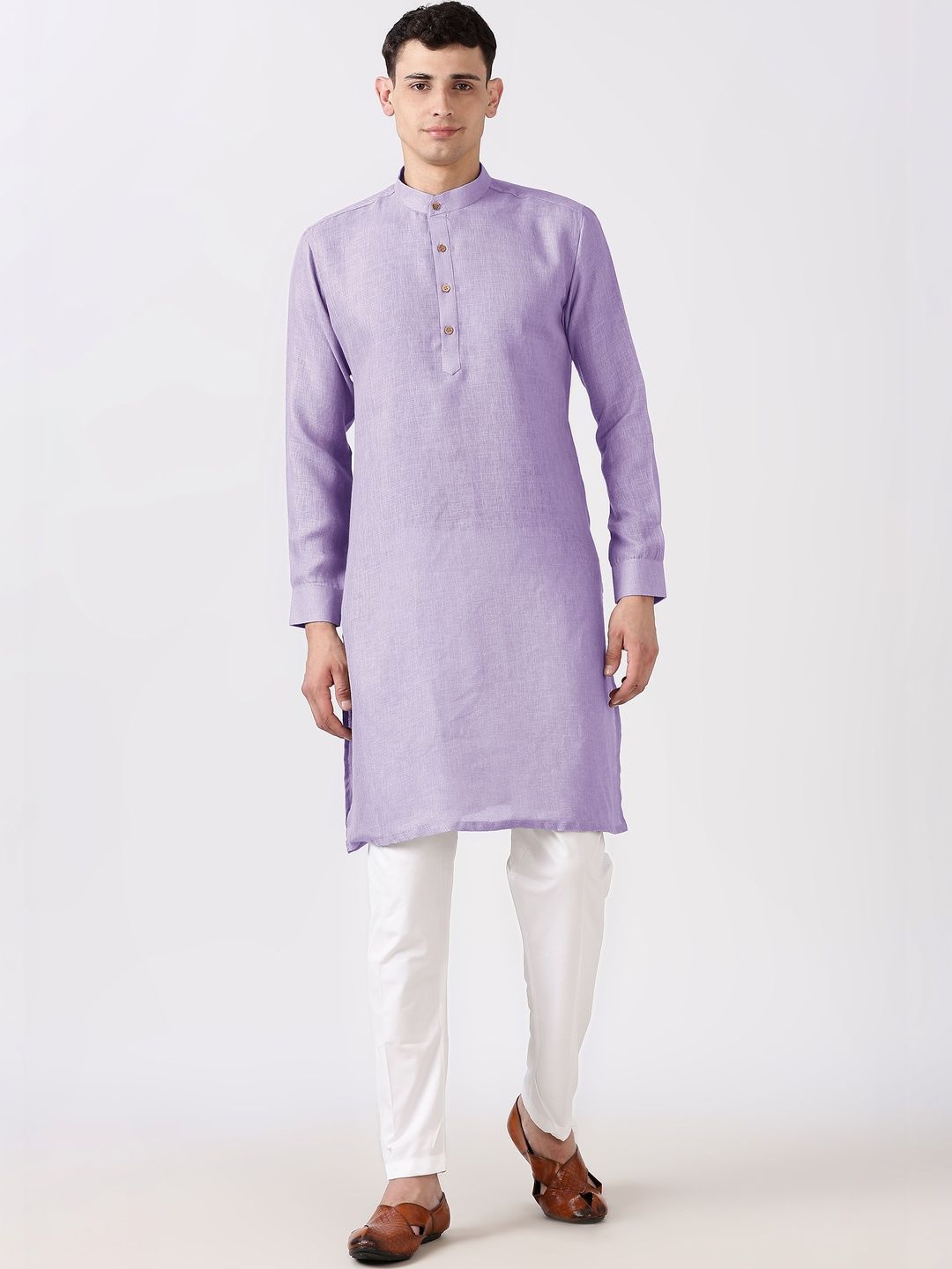 Anouk Men Cotton Linen Long Kurta