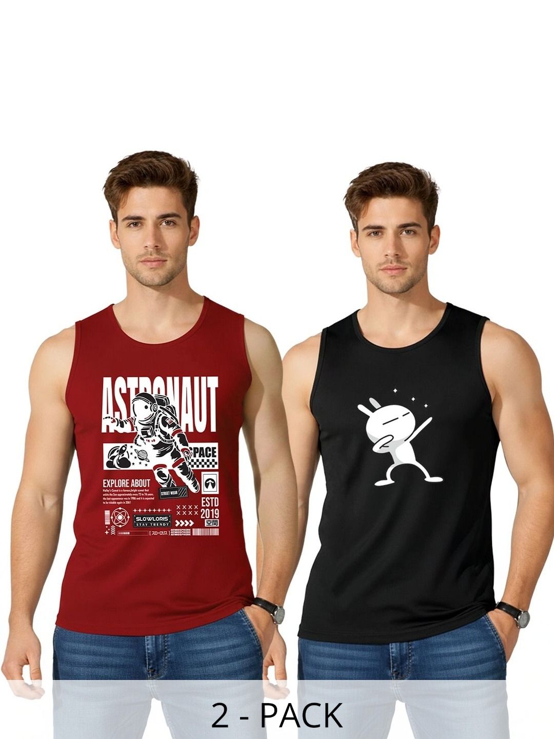 SLOWLORIS Men 2 Printed T-shirt