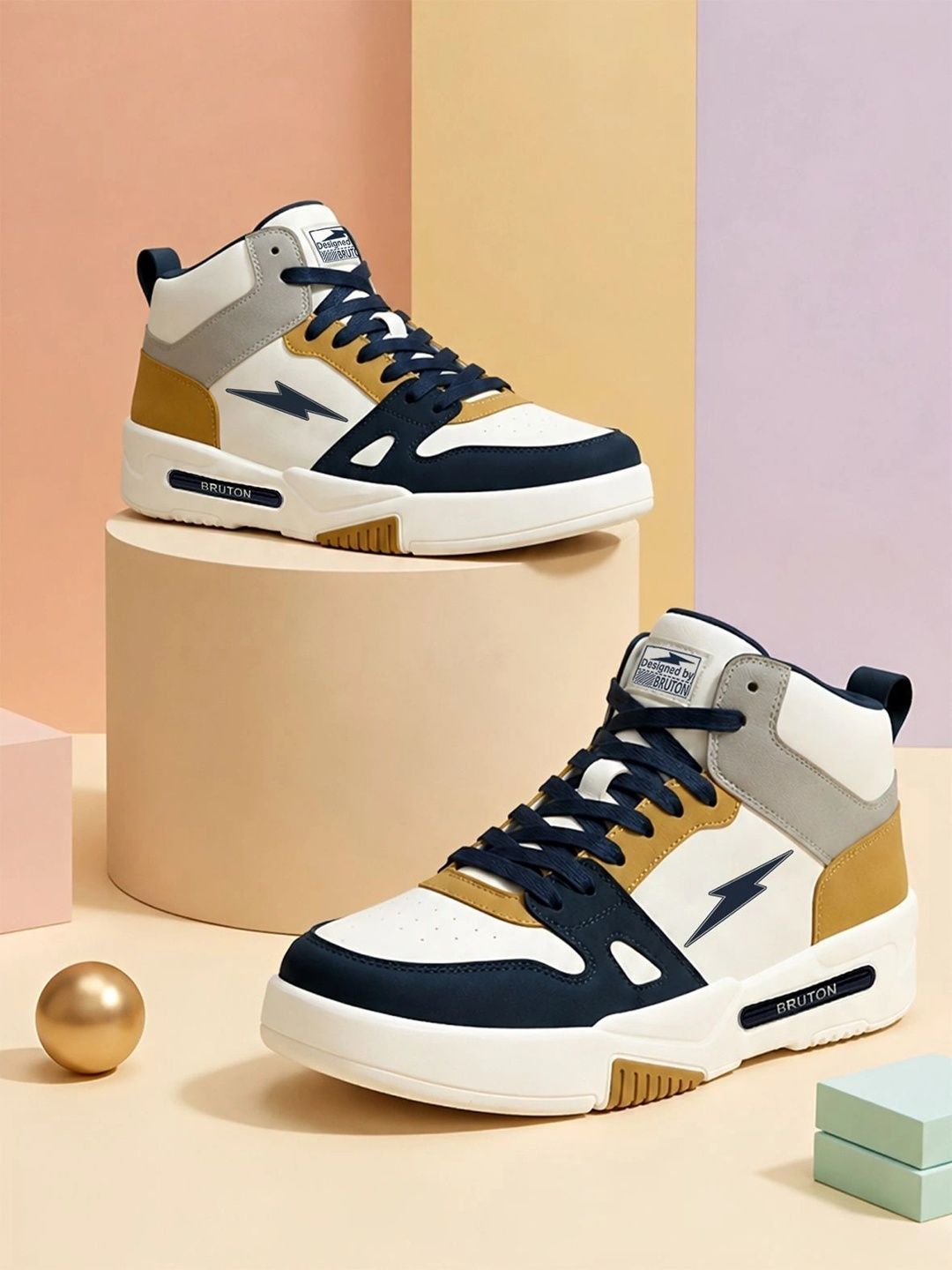 Bruton Men High-Top Running Non-Marking Shoes