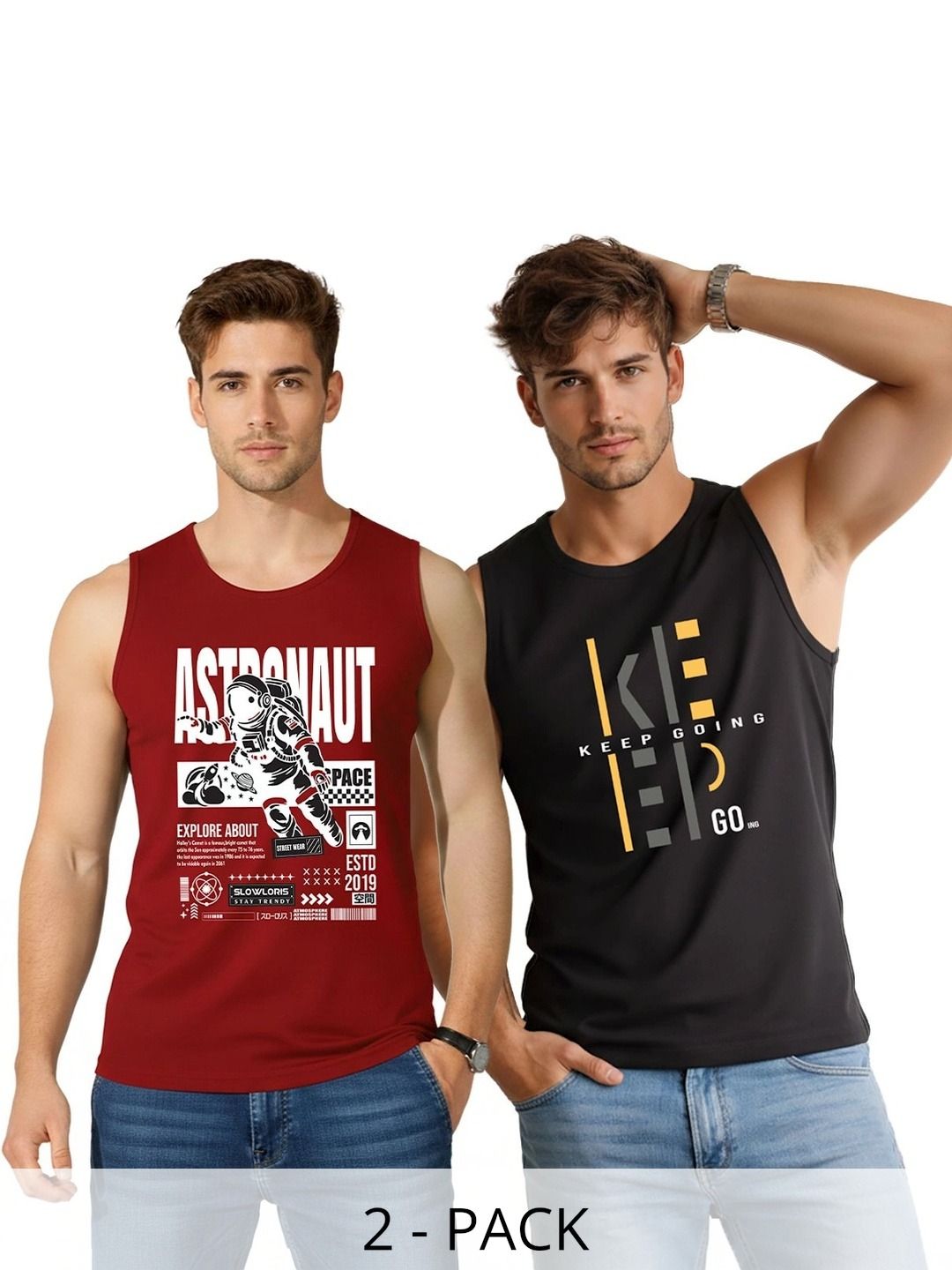 SLOWLORIS Men 2 Printed T-shirt