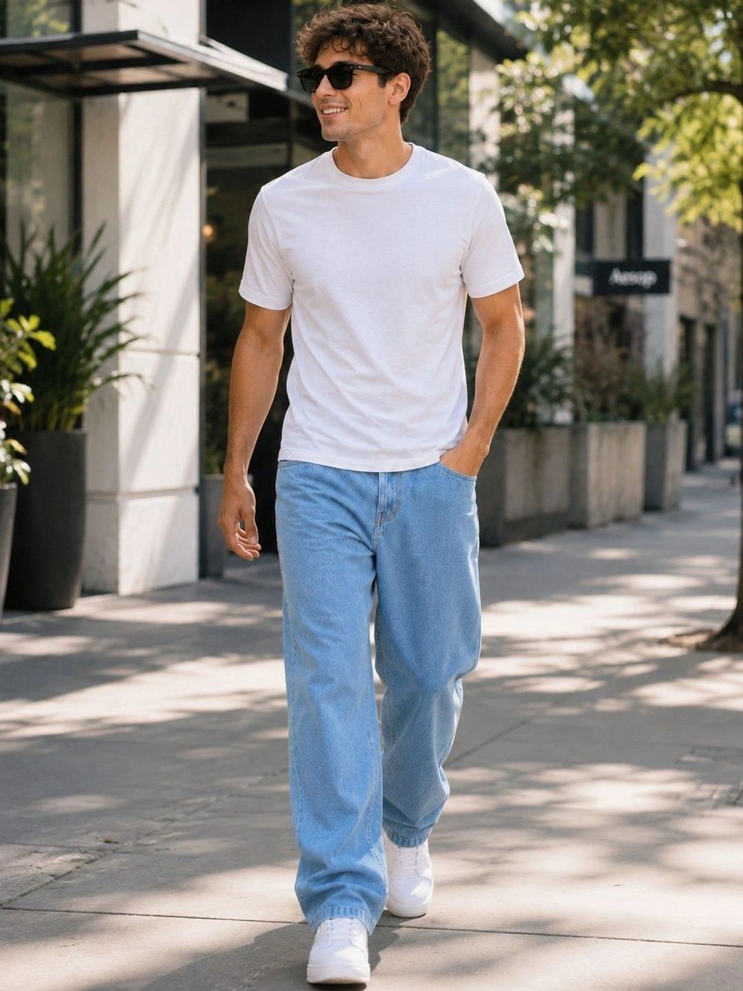 DENIM HAWK Men Classic Straight Fit Mid-Rise Stretchable Jeans