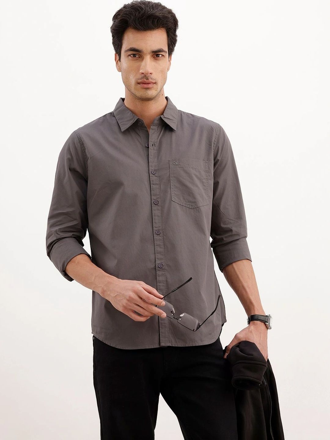 WROGN Men Slim Fit Casual Shirt