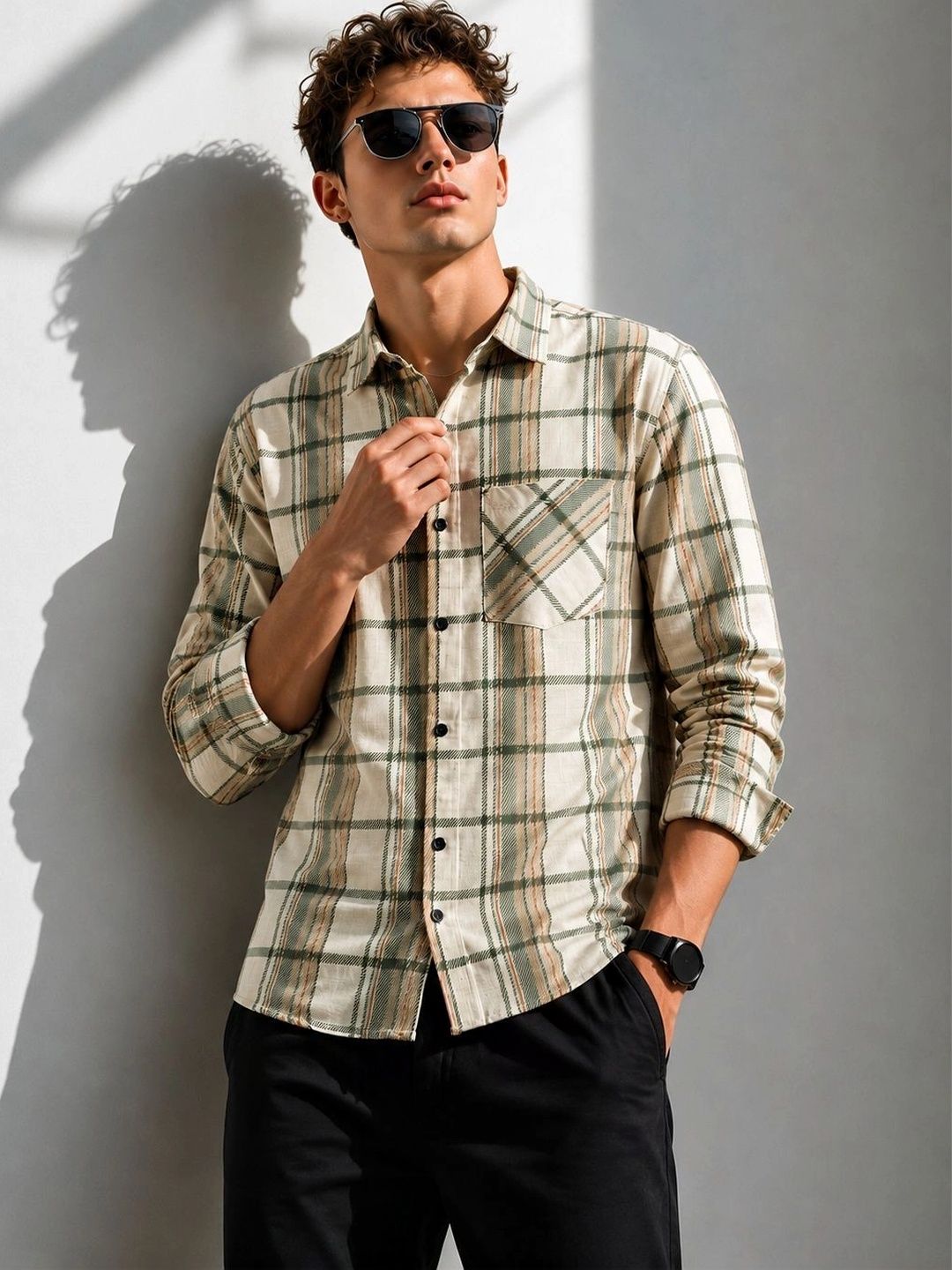 Metronaut Men Comfort Checked Casual Shirt