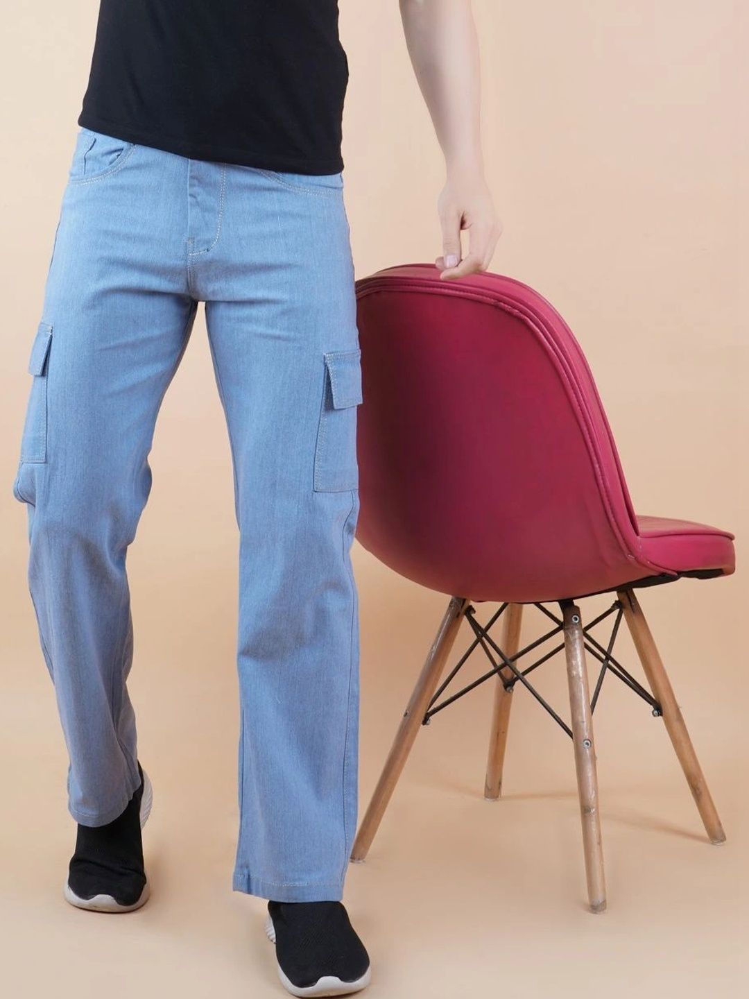 Metronaut Men Classic Regular Fit Mid-Rise Coated Stretchable Jeans