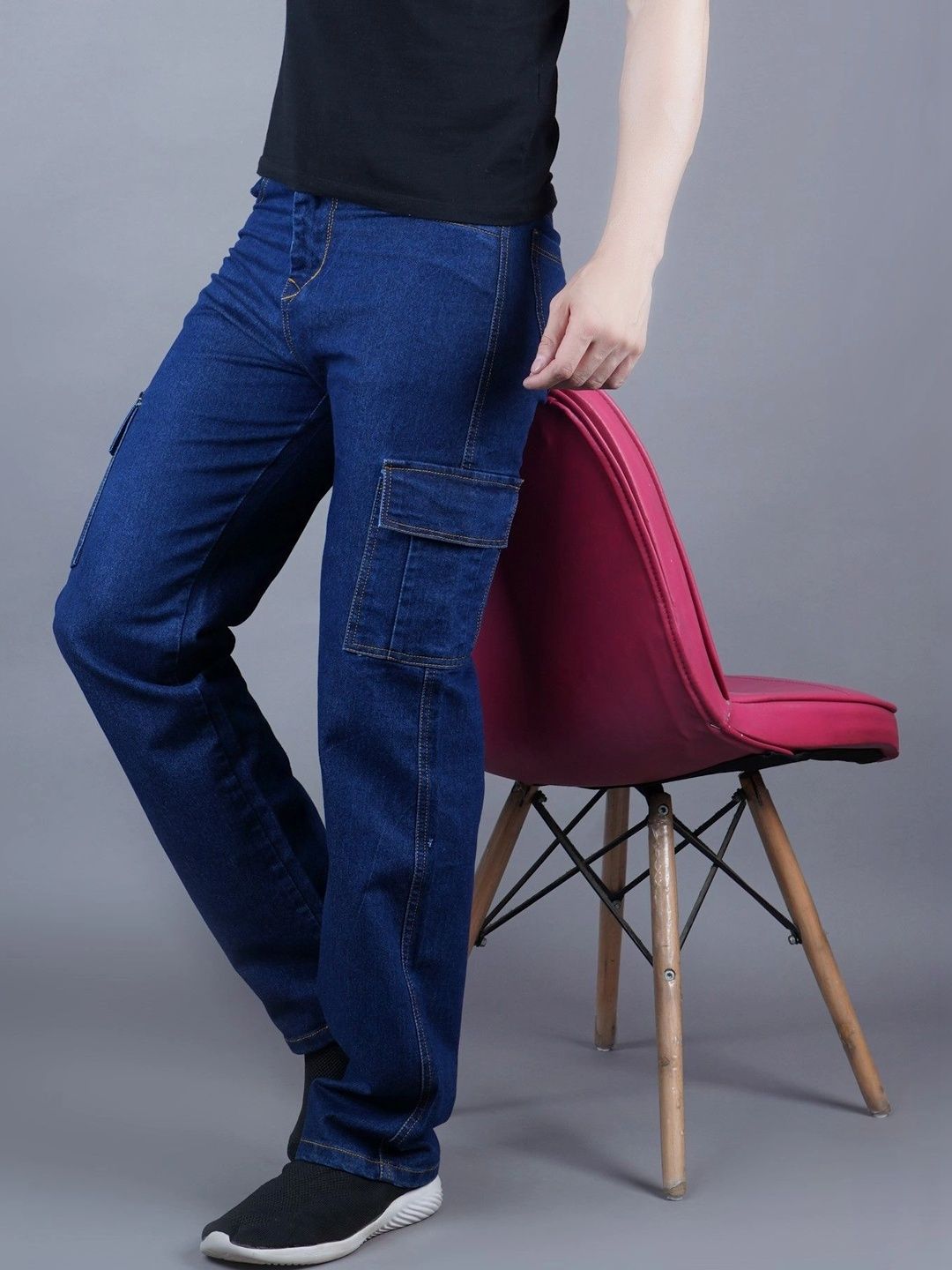 R.Code by The Roadster Life Co. Men Classic Regular Fit Mid-Rise Stretchable Jeans