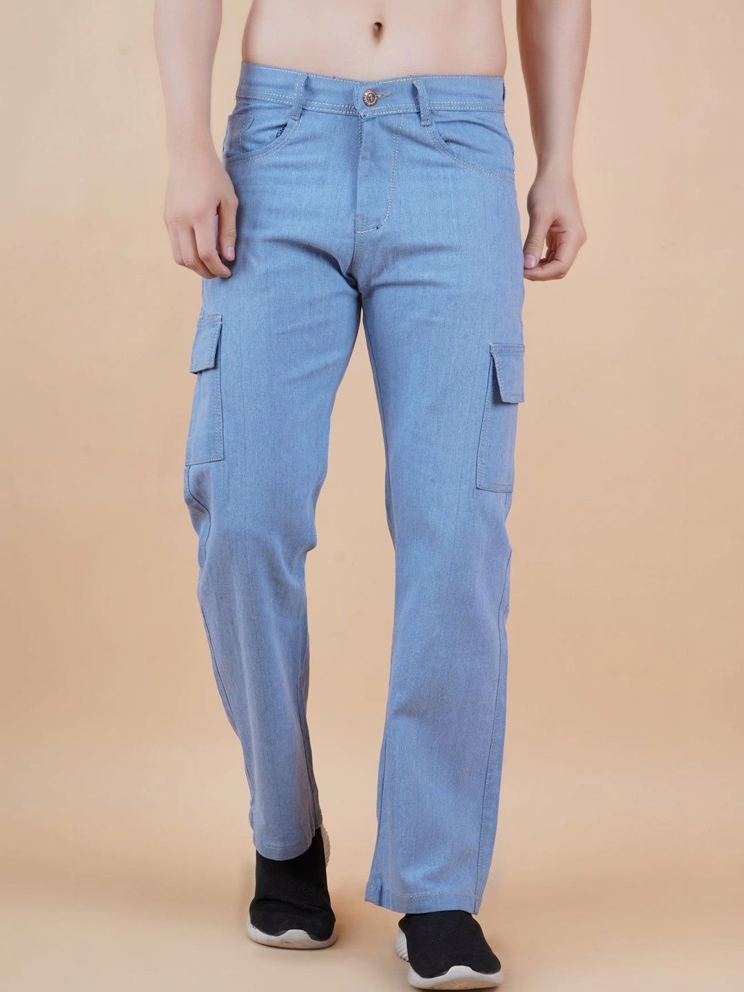 R.Code by The Roadster Life Co. Men Classic Regular Fit Mid-Rise Stretchable Jeans