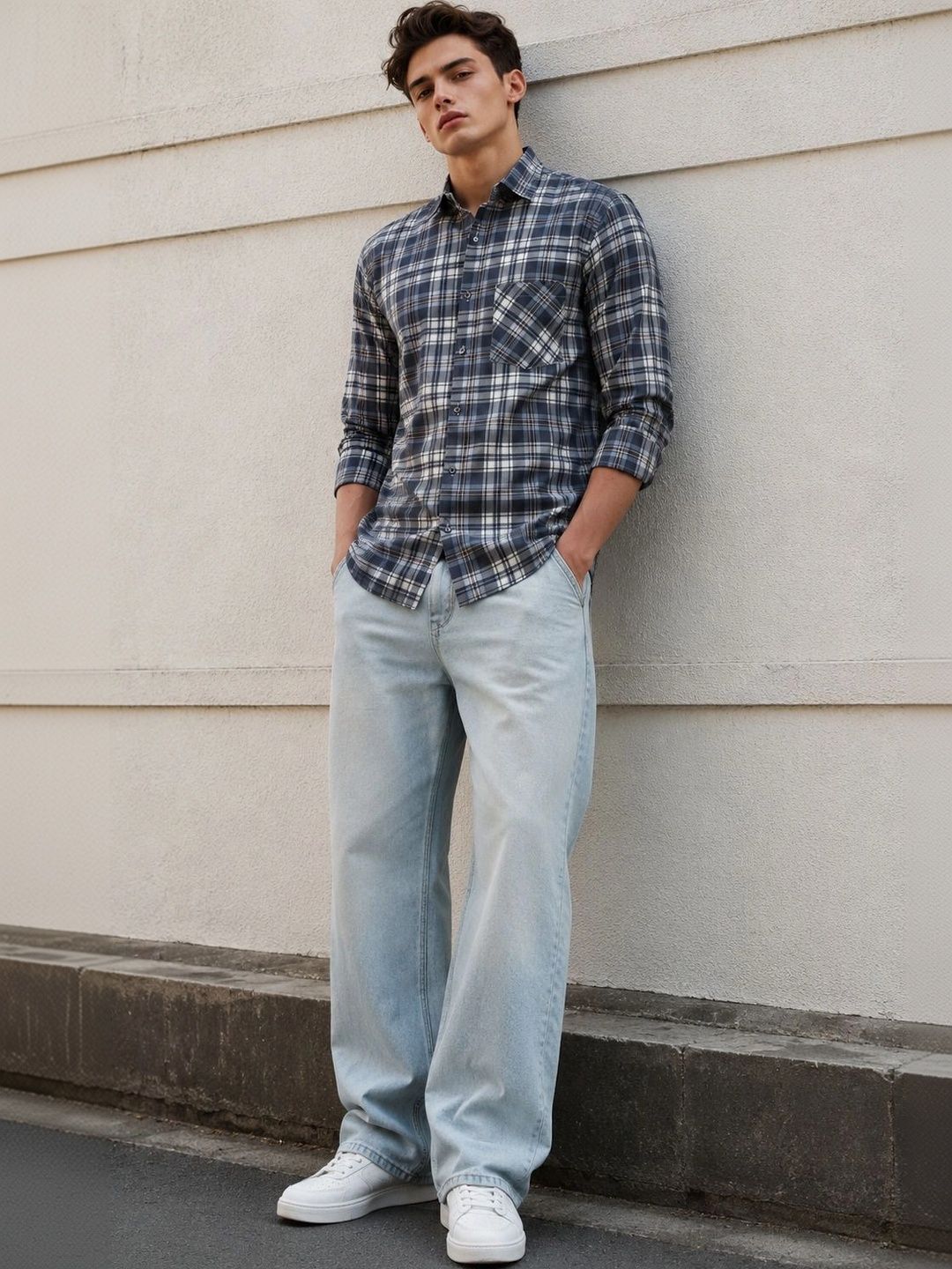 Metronaut Men Comfort Checked Casual Shirt