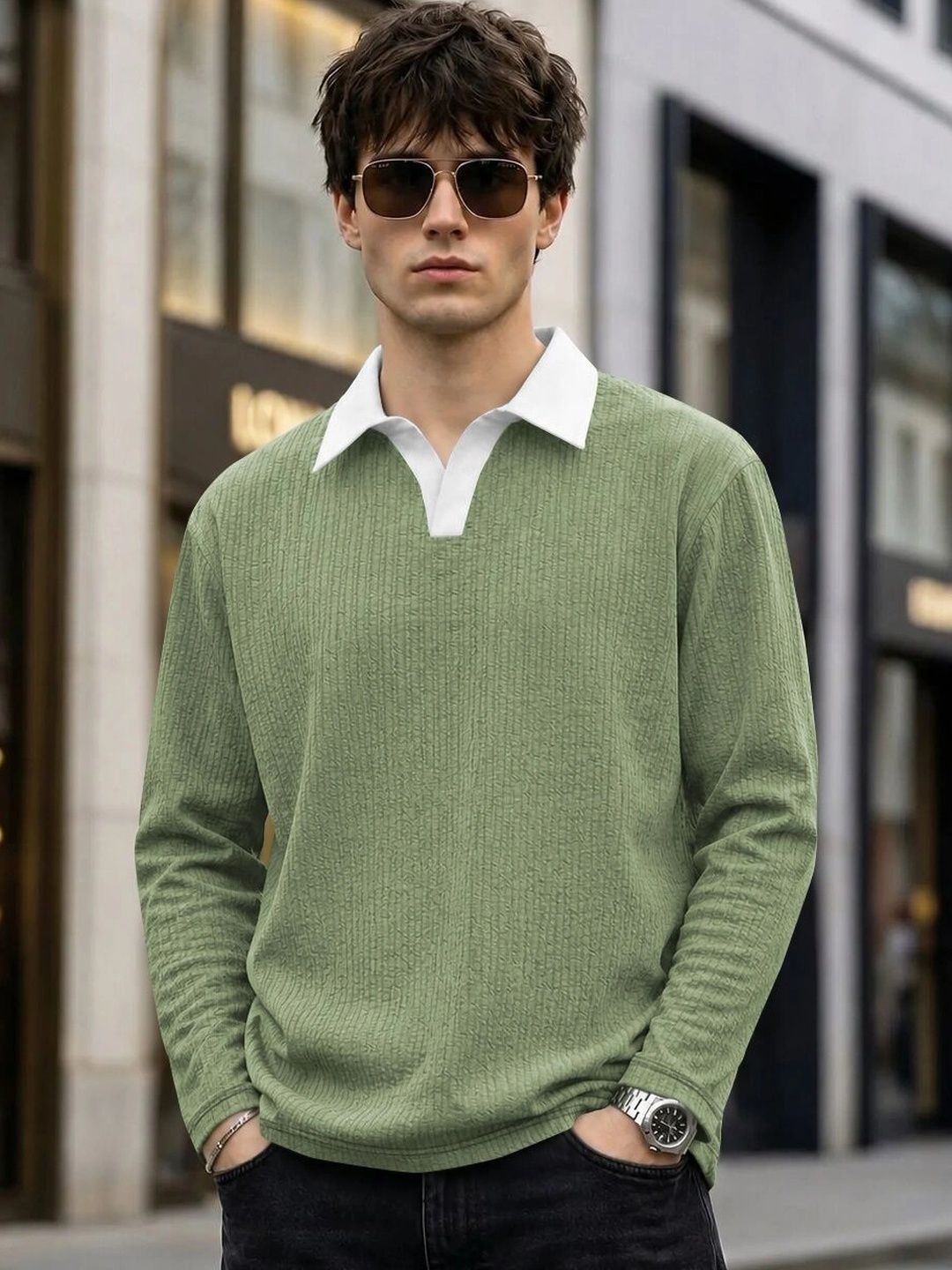 SZN Men Polo Collar T-shirt