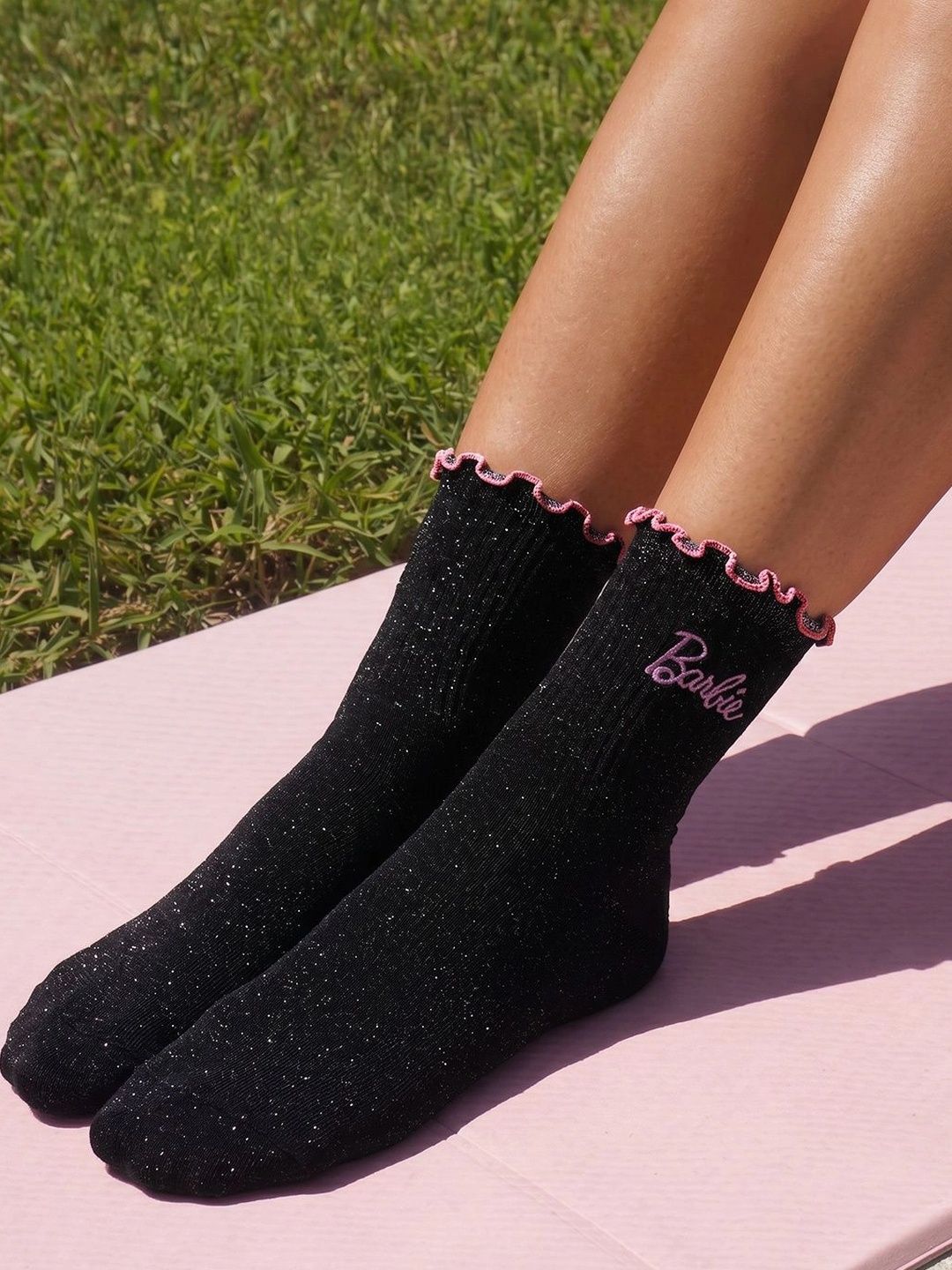 The Souled Store Unisex Cotton Blend Patterned Above Ankle Socks