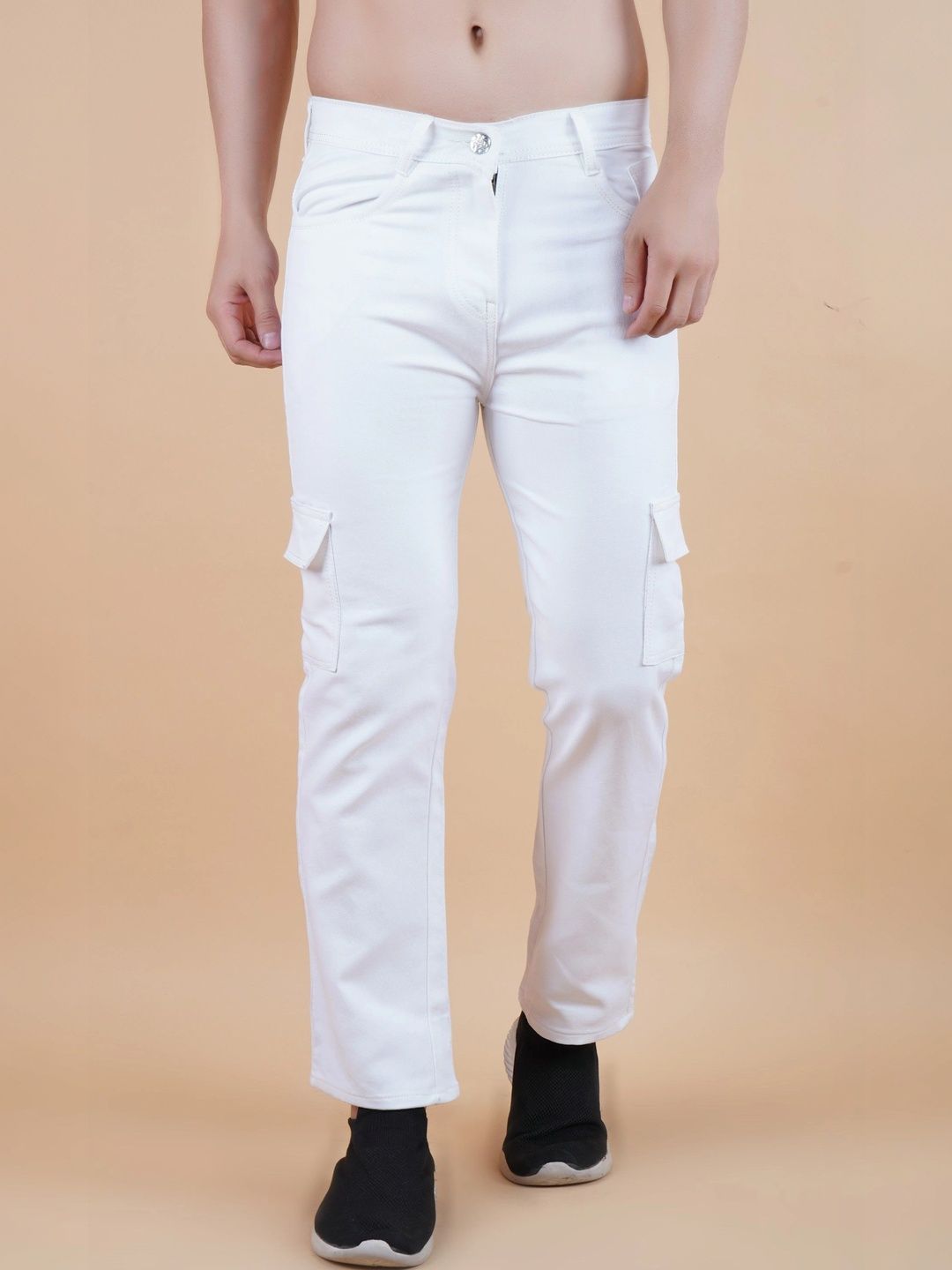 R.Code by The Roadster Life Co. Men Classic Regular Fit Mid-Rise Coated Stretchable Jeans