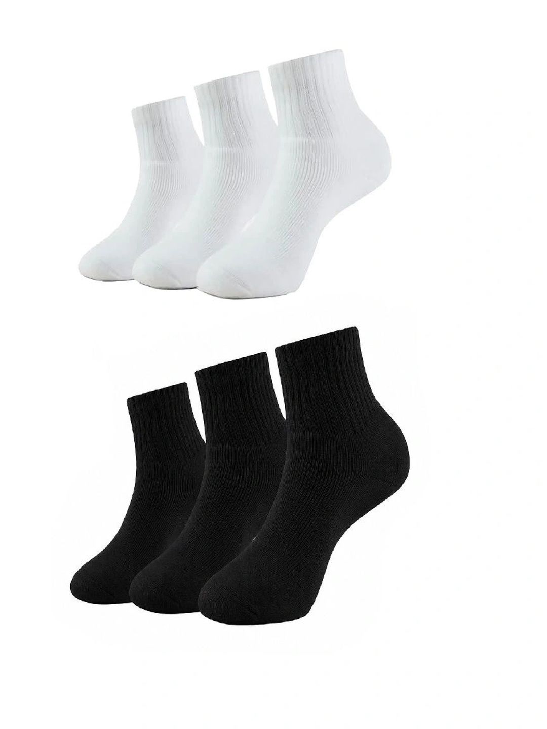 GYMOX Men Pack of 6 Cotton Blend Assorted Ankle Length Socks