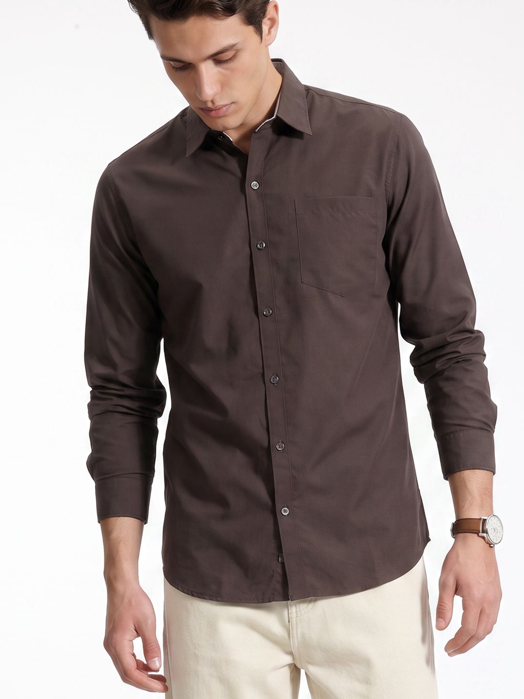 FIFTY TWO Spread Collar Casual Shirt
