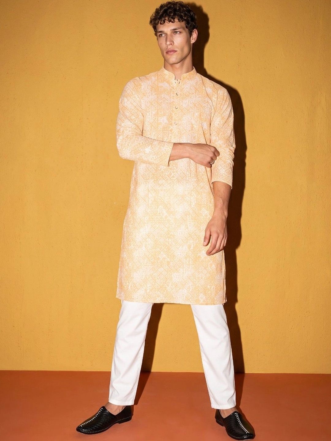DRIP CHOWK Men Thread Work Kurta