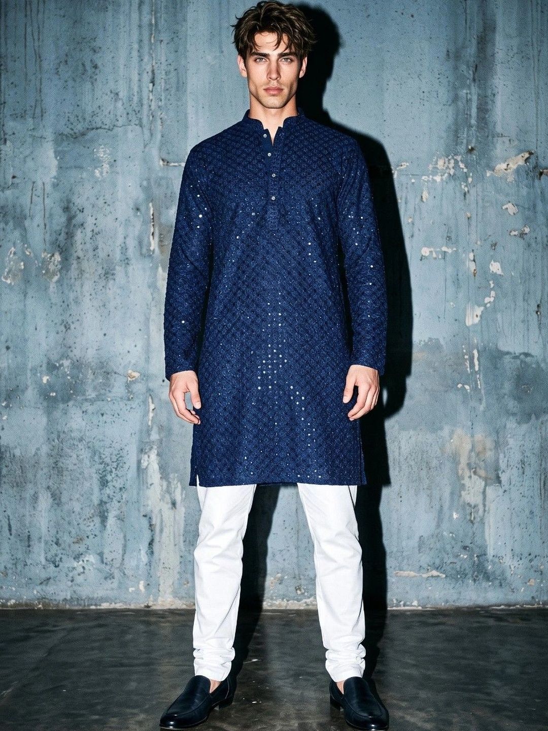 DRIP CHOWK Men Embellished Sequinned Kurta