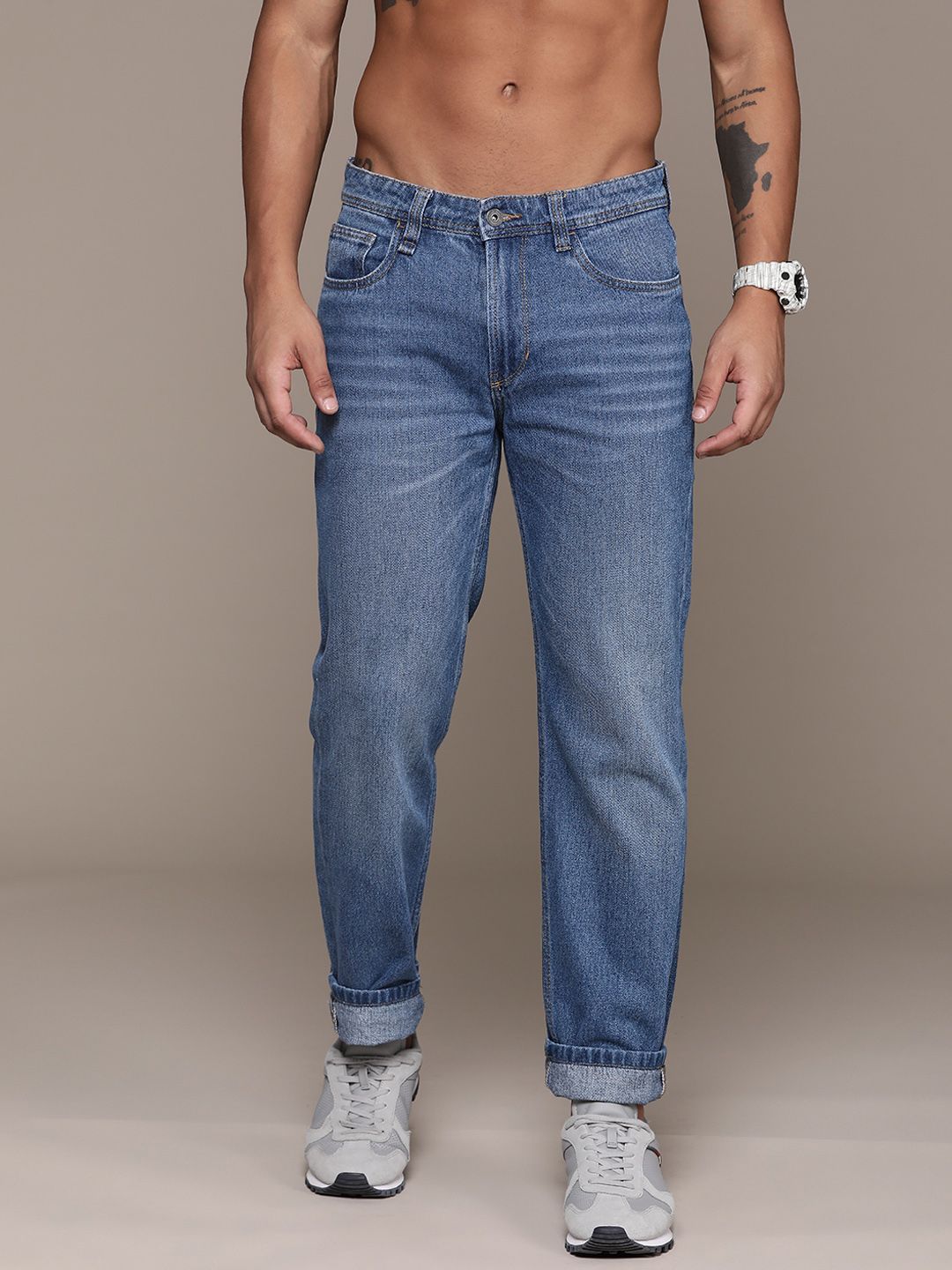 The Roadster Lifestyle Co. Pure Cotton Relaxed Fit Jeans