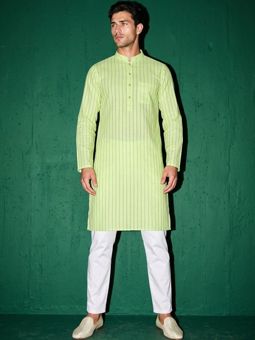 DRIP CHOWK Men Striped Kurta